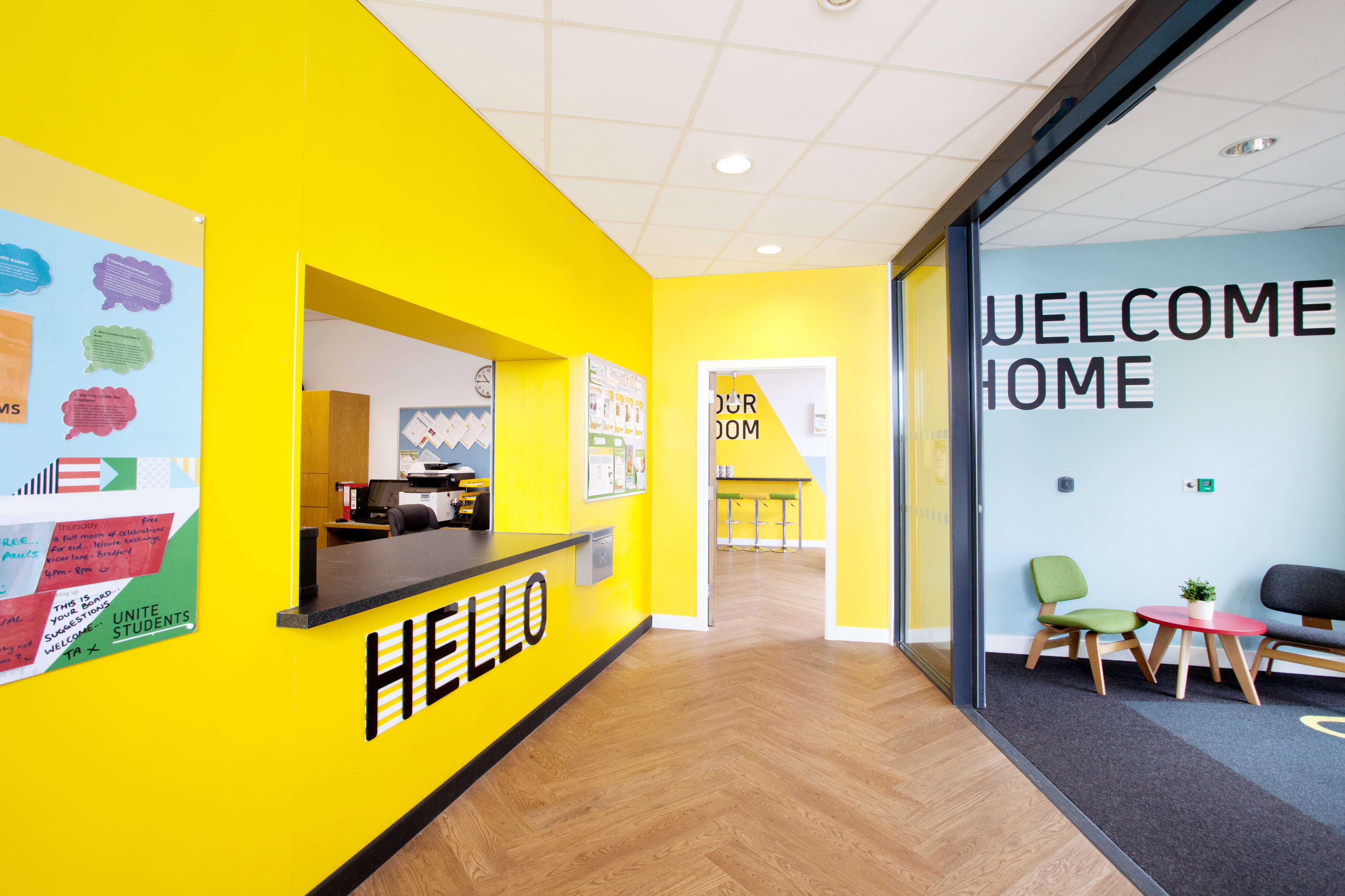 Reception area at Broadcasting Tower