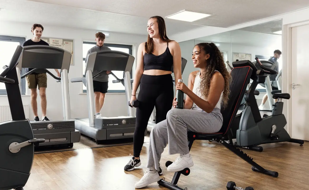 Students in the gym