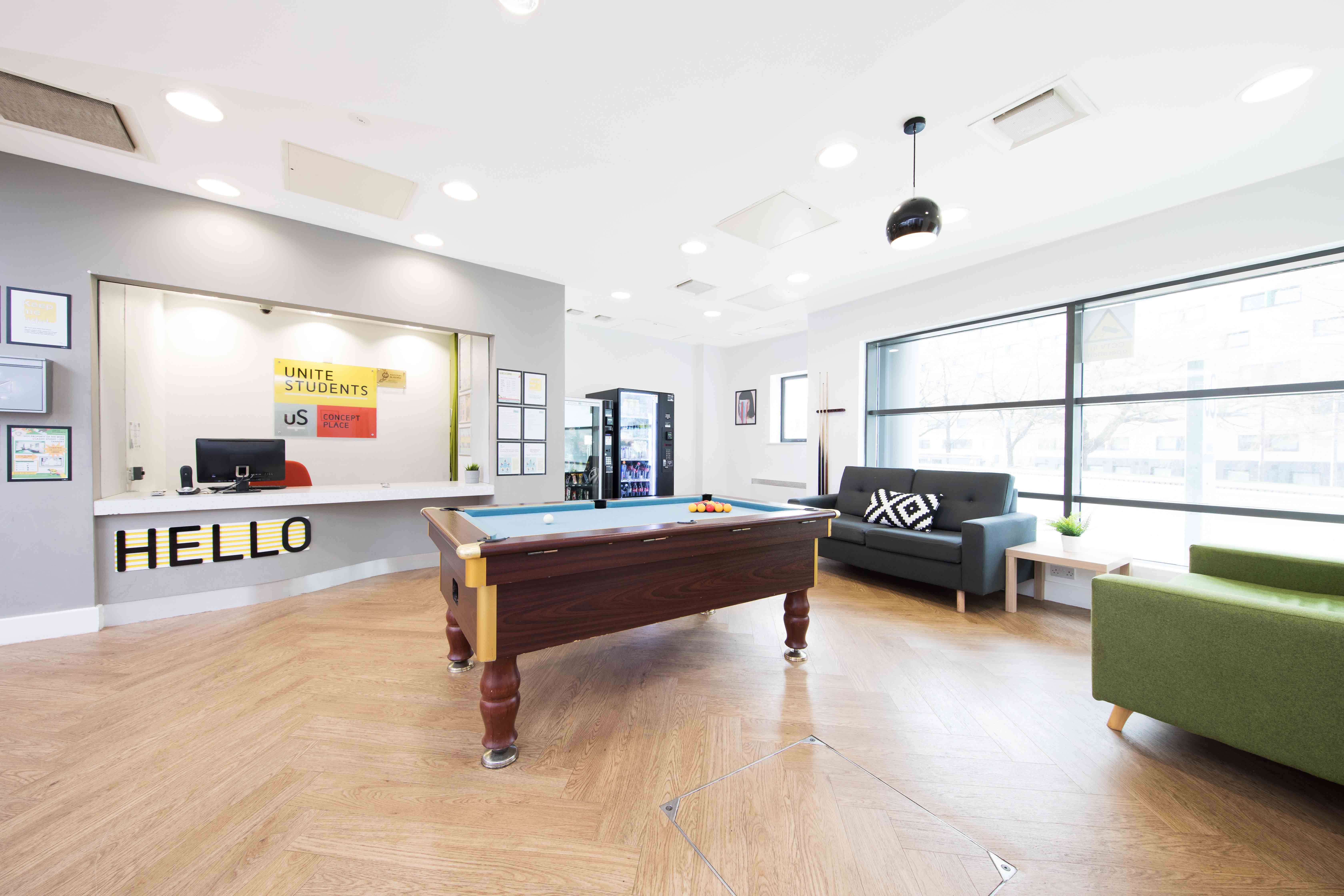 Reception area at Concept Place