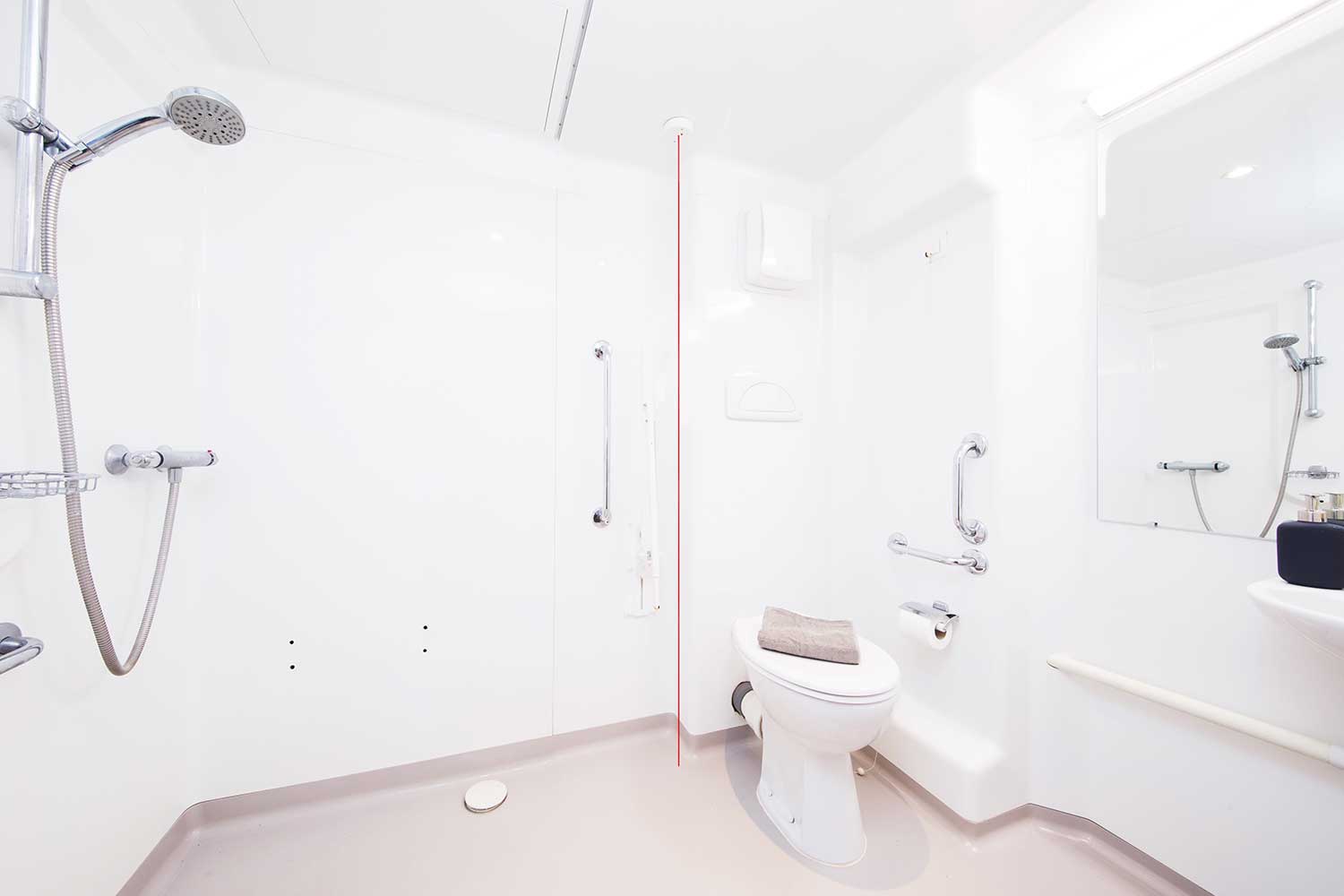 Accessible studio bathroom