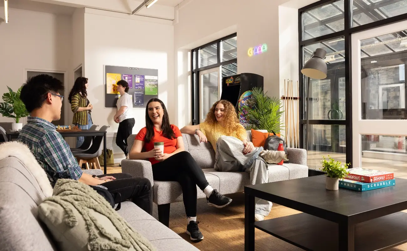 Students in the Common room