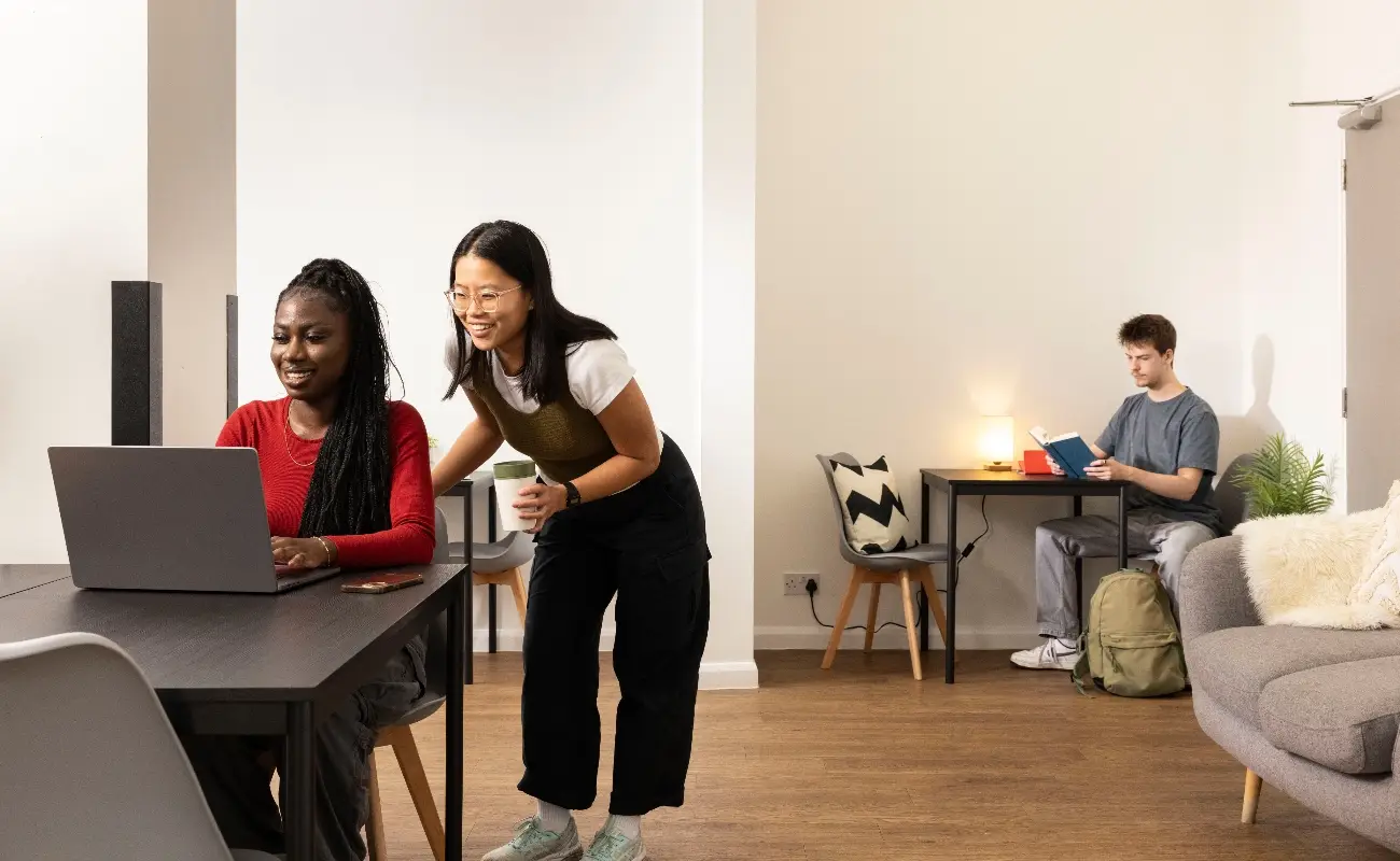 Students in the study area