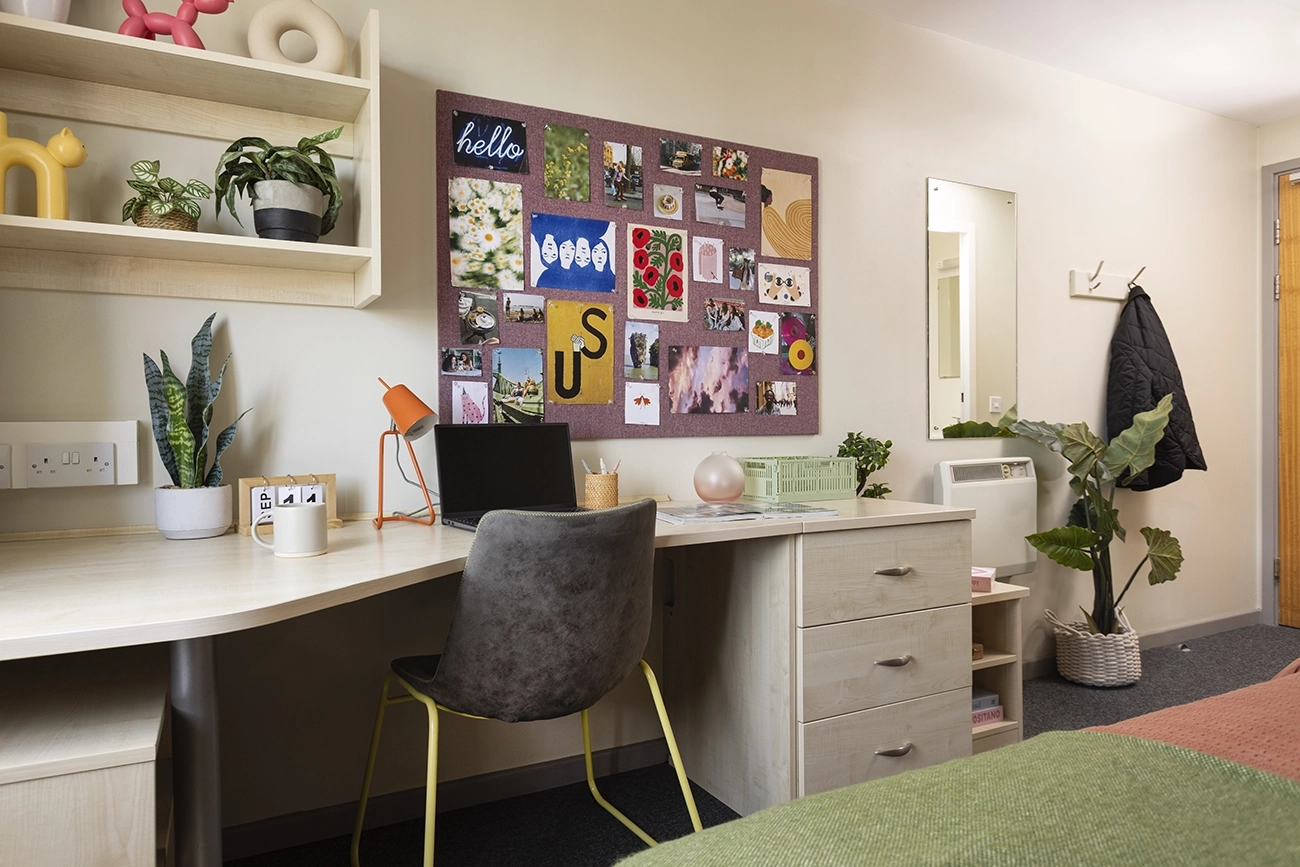 Study space in a Basic Ensuite room