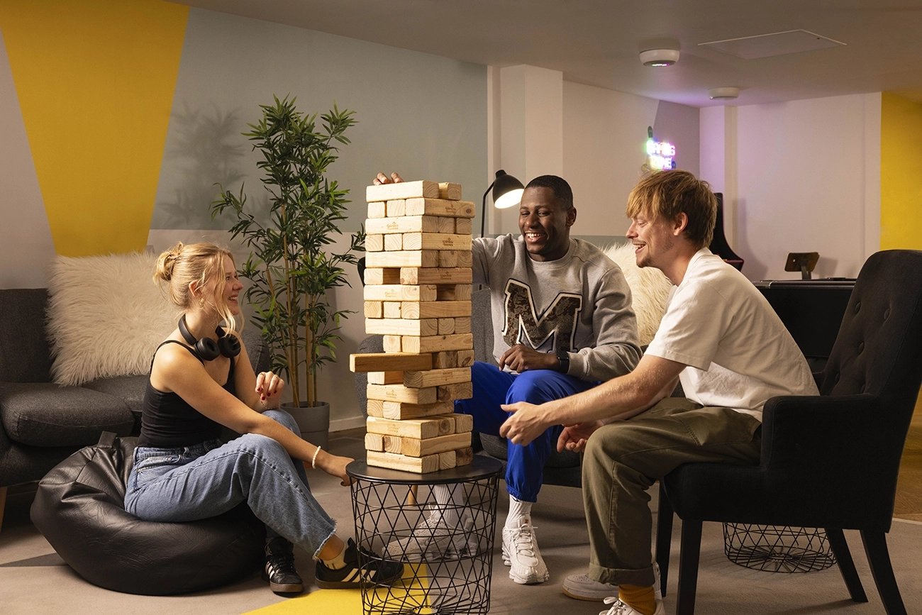 Students in the common room