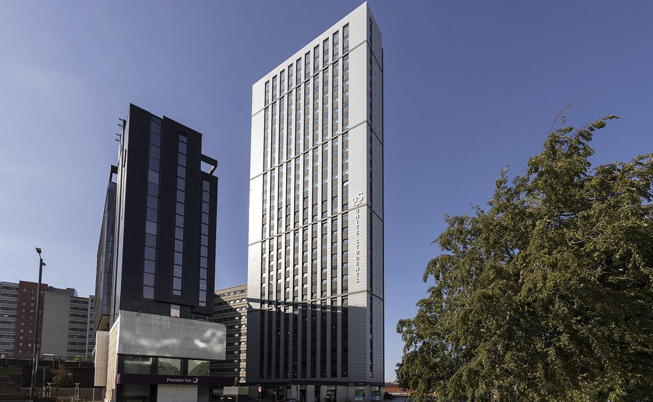 Exterior of The Plaza and Sky Plaza building