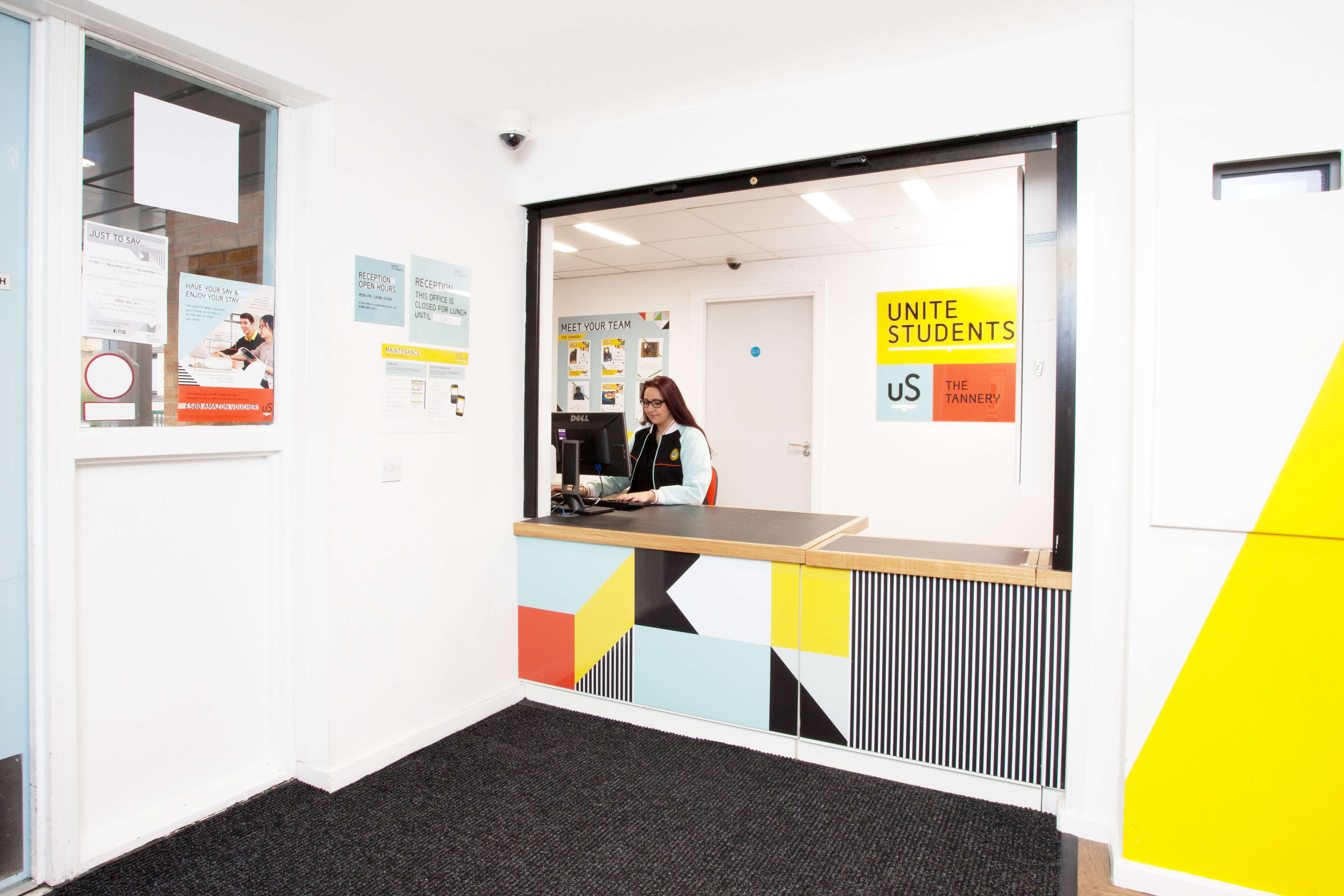 Reception area at The Tannery
