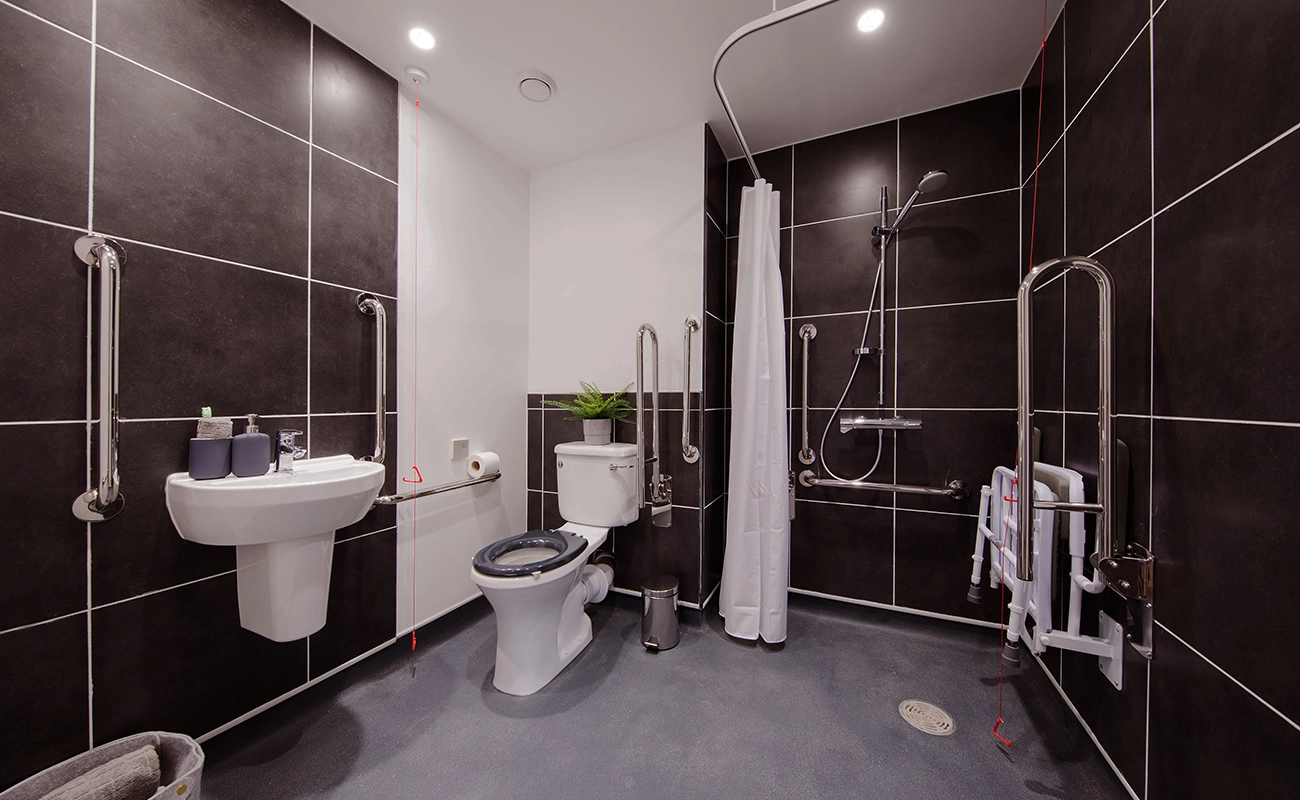 Accessible Studio Classic wet room bathroom adapted for addtional needs