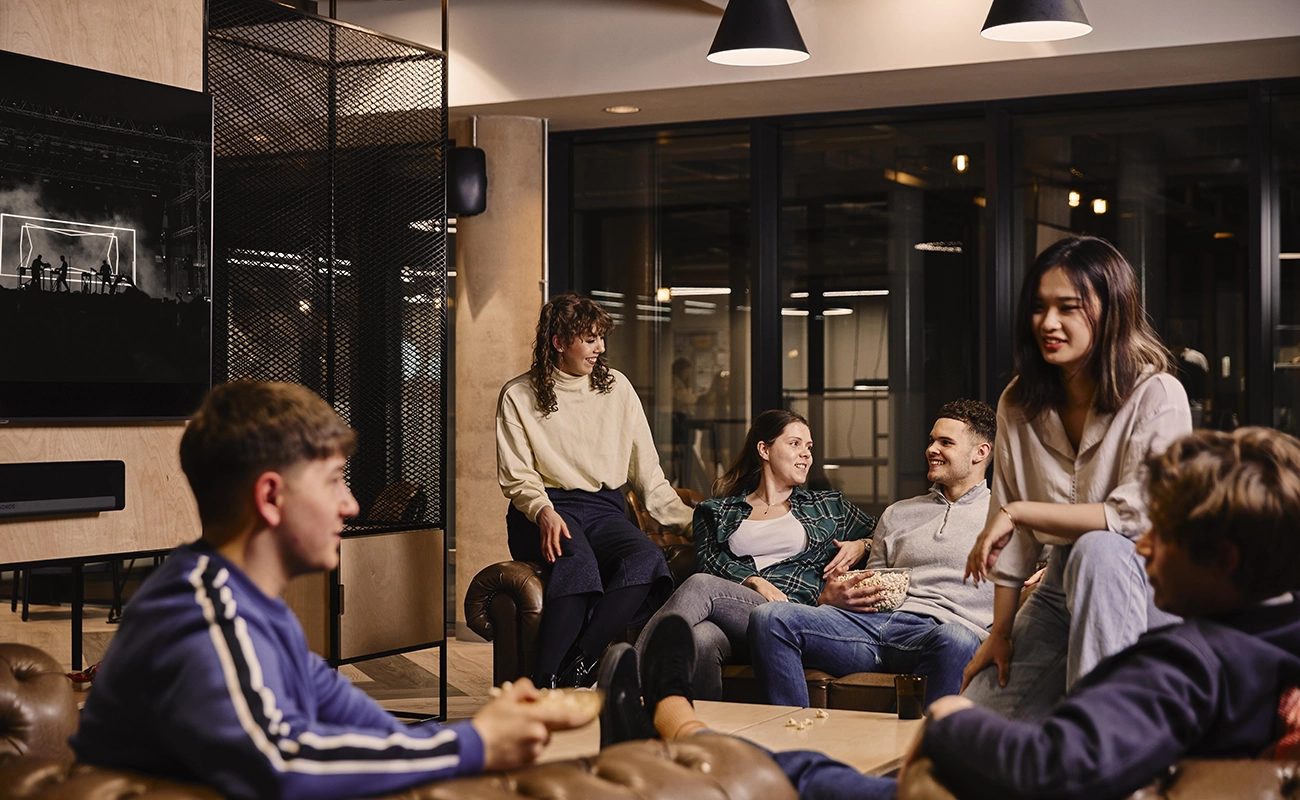 Students in the common room