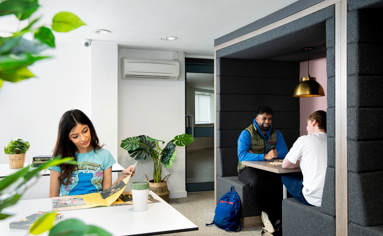 Students in the study area