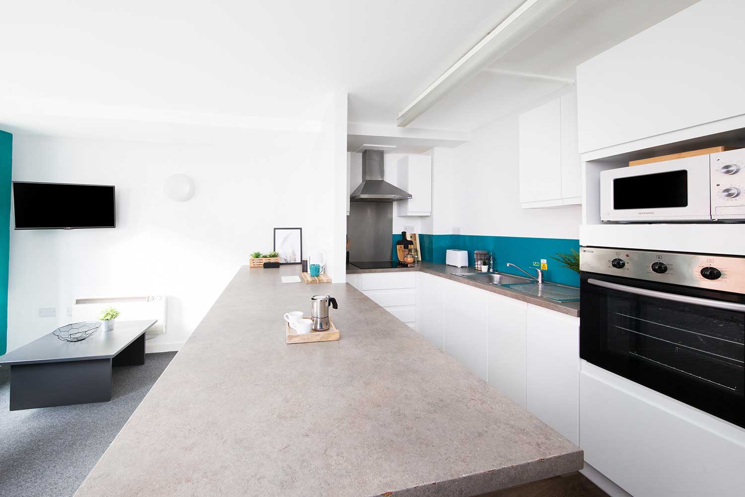 Shared kitchen area at Castle Court