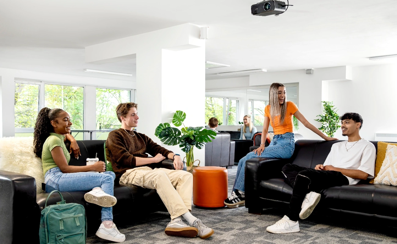 Students in the common room