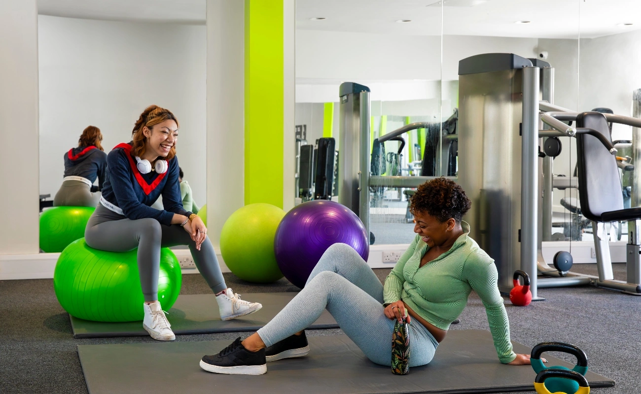 Students in the gym