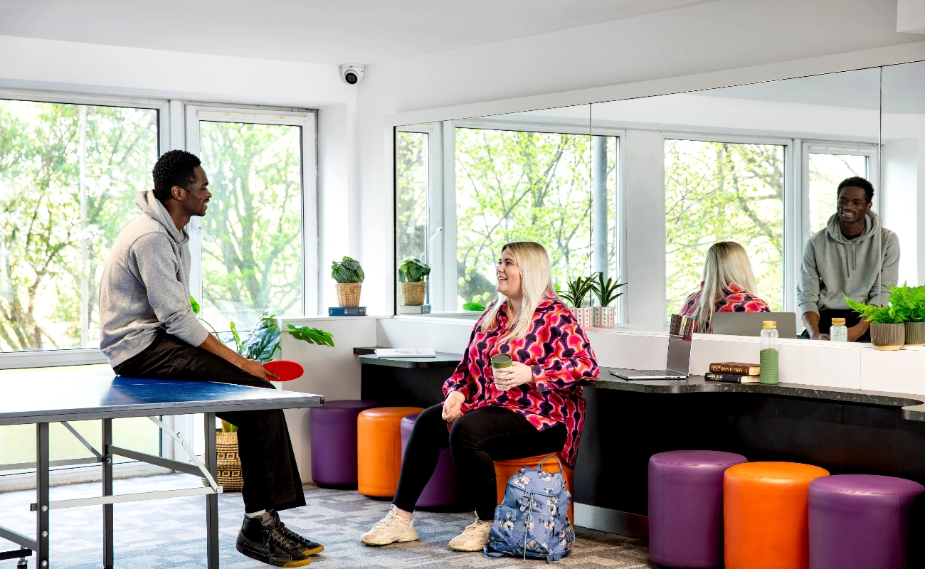 Students in the study area