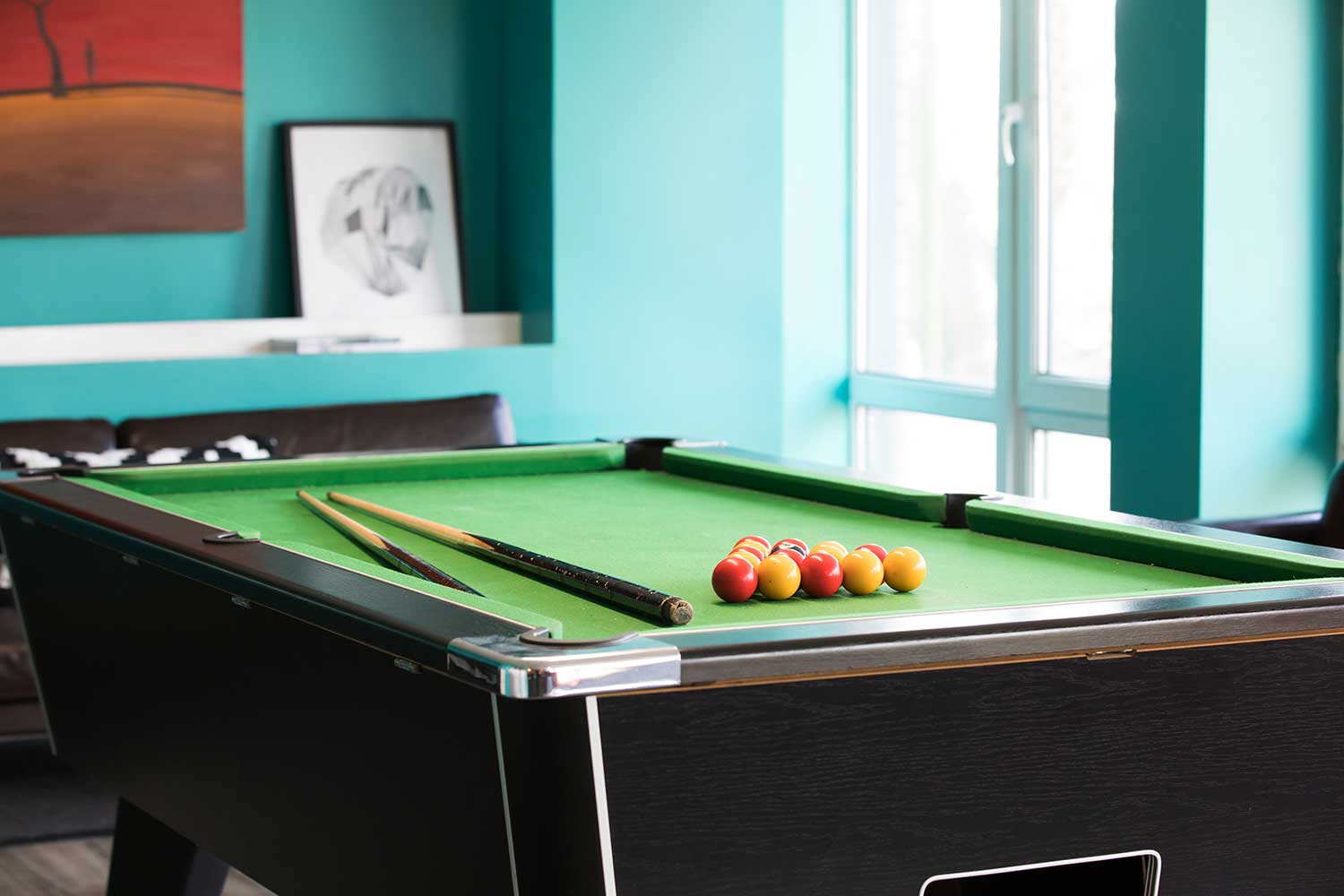 Pool table at Liberty Park