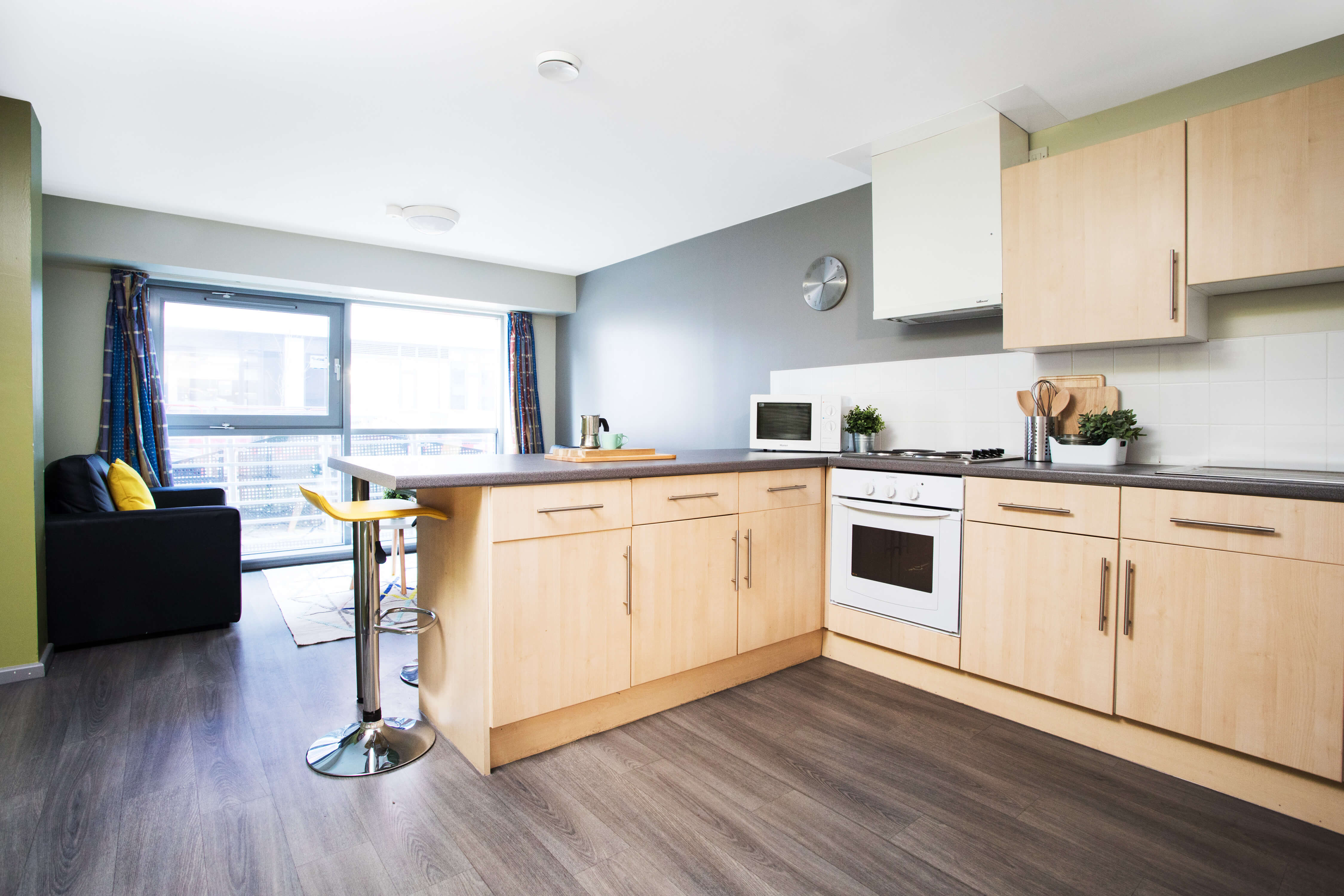 Shared kitchen area at Newarke Point