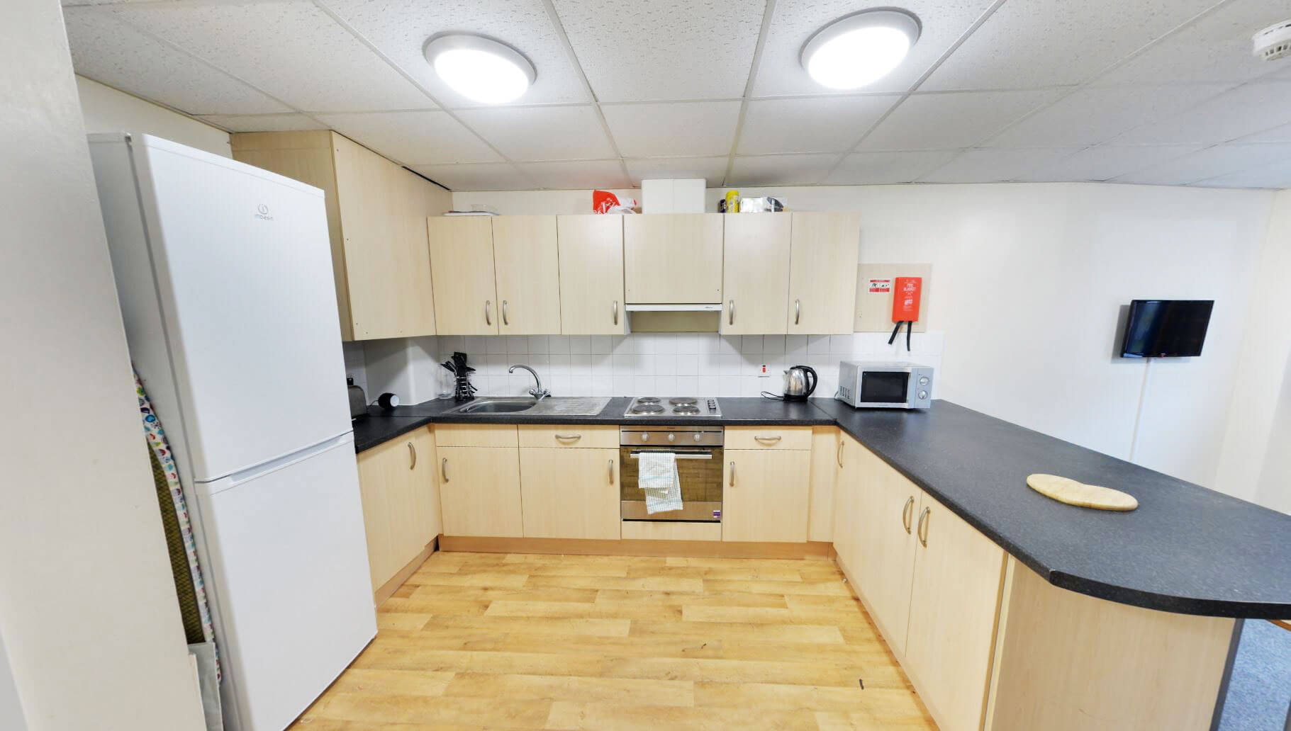 Shared kitchen area at The Grange