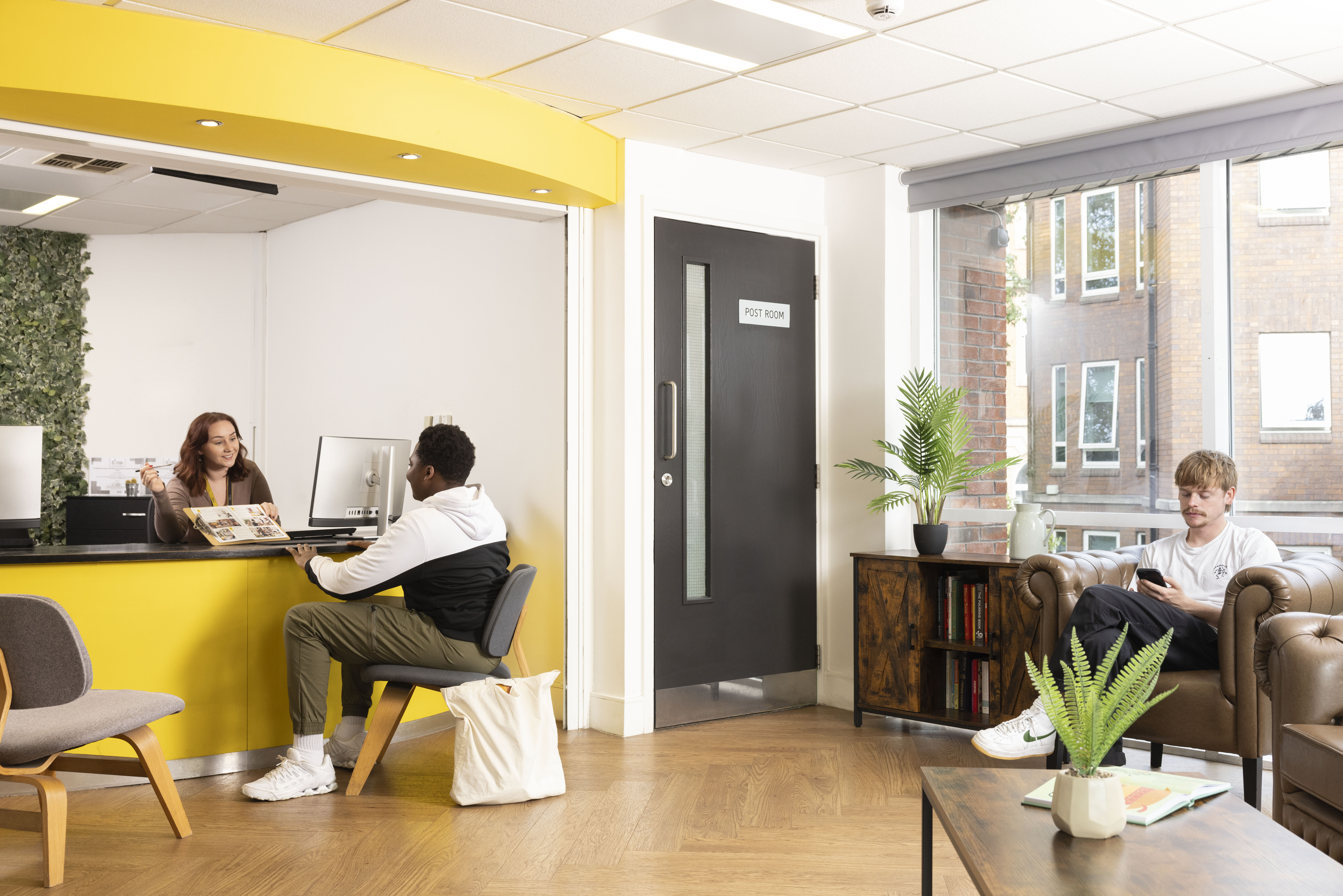 Students in reception at Arrad House