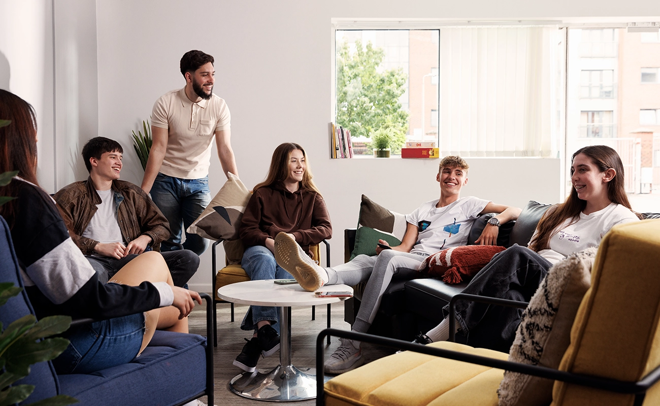 Students in the common room