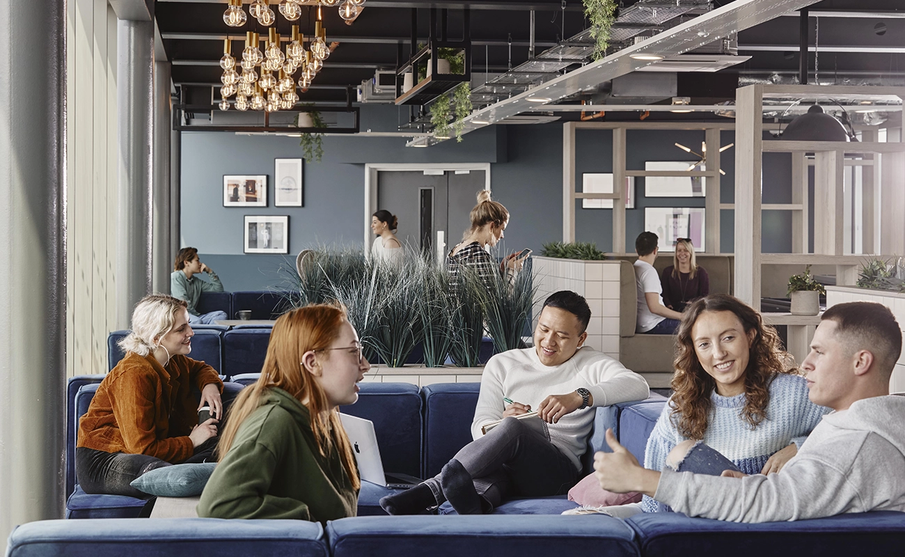 Students in the Sky Lounge