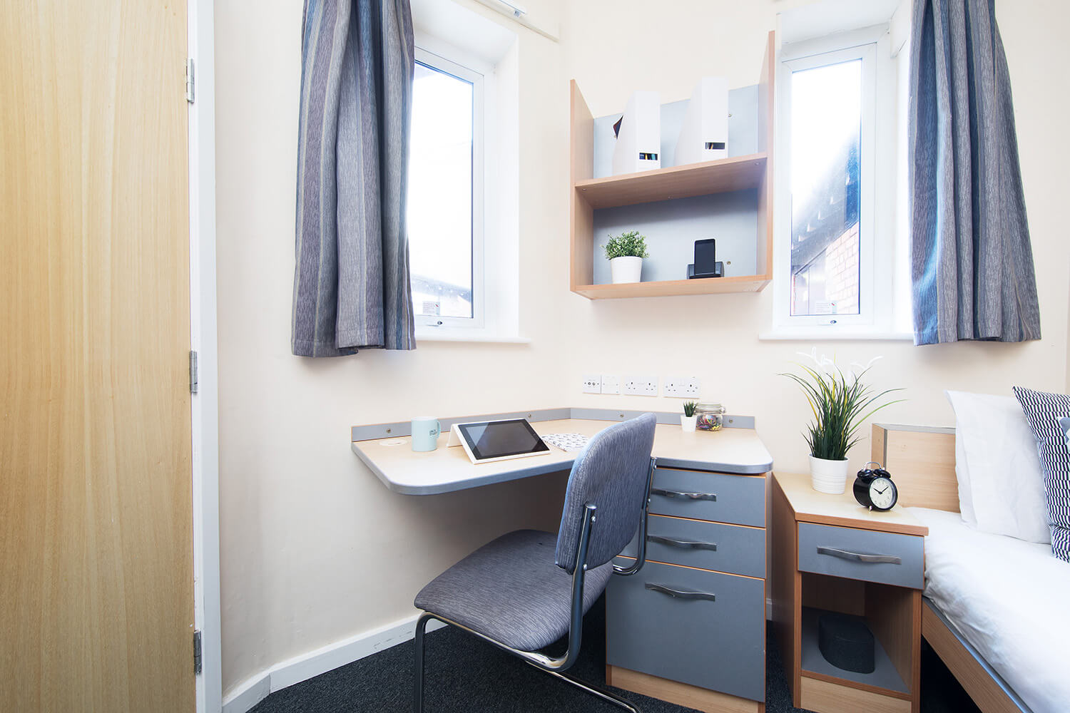 Desk and chair study space