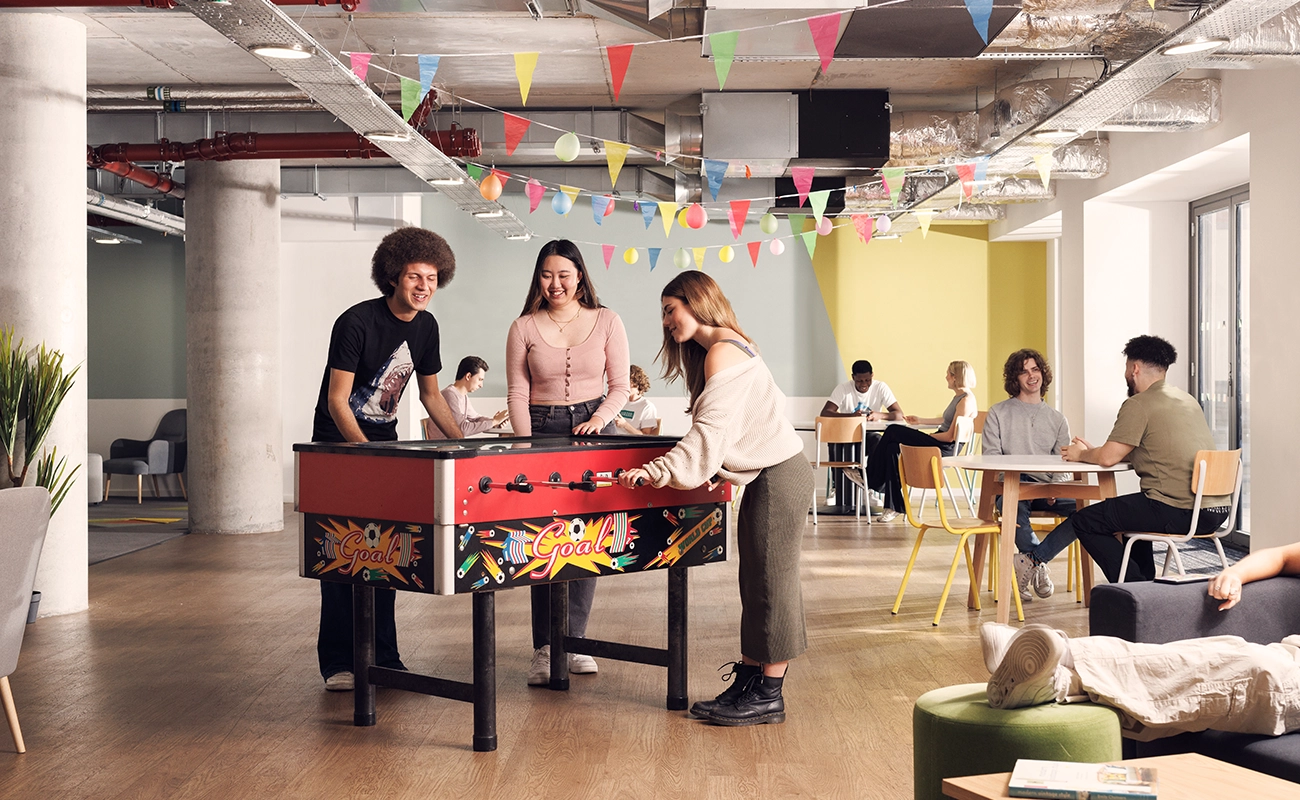 Students in the common room