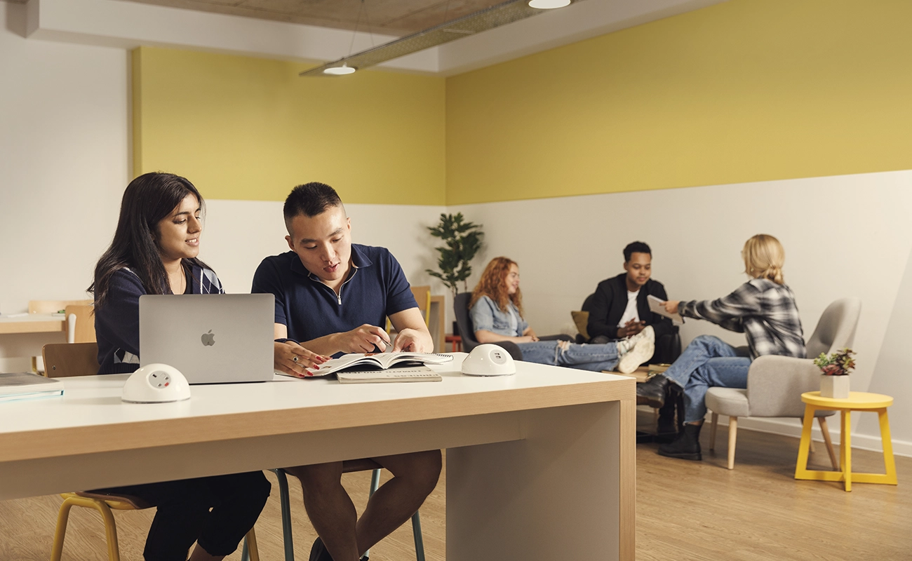 Students in the study room