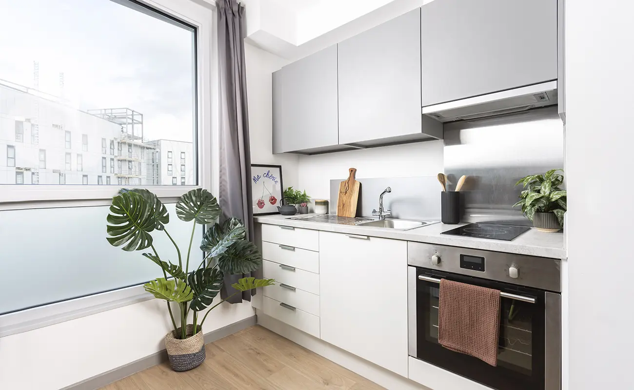 Kitchen in an Accessible Studio Classic