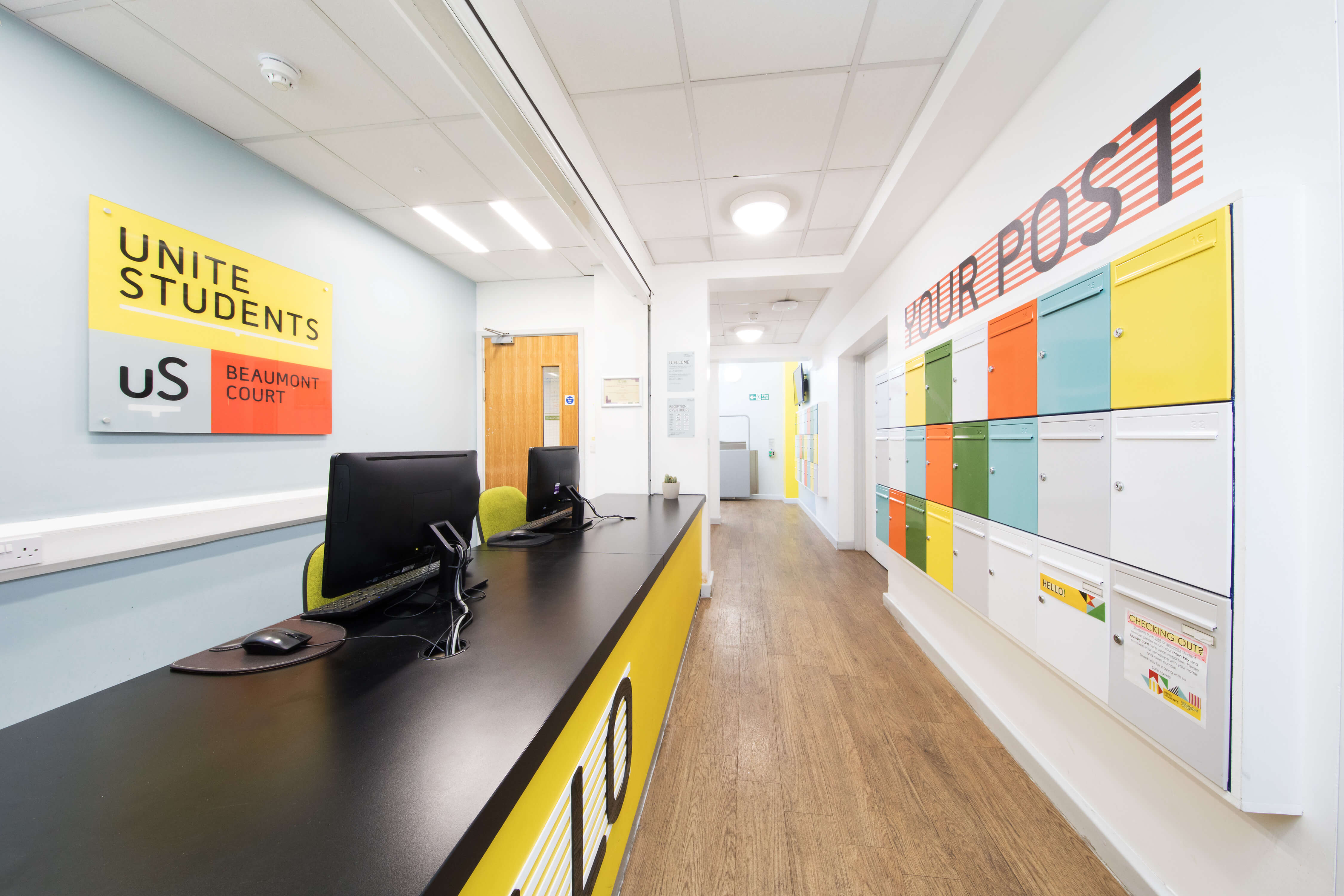 Reception area at Beaumont Court