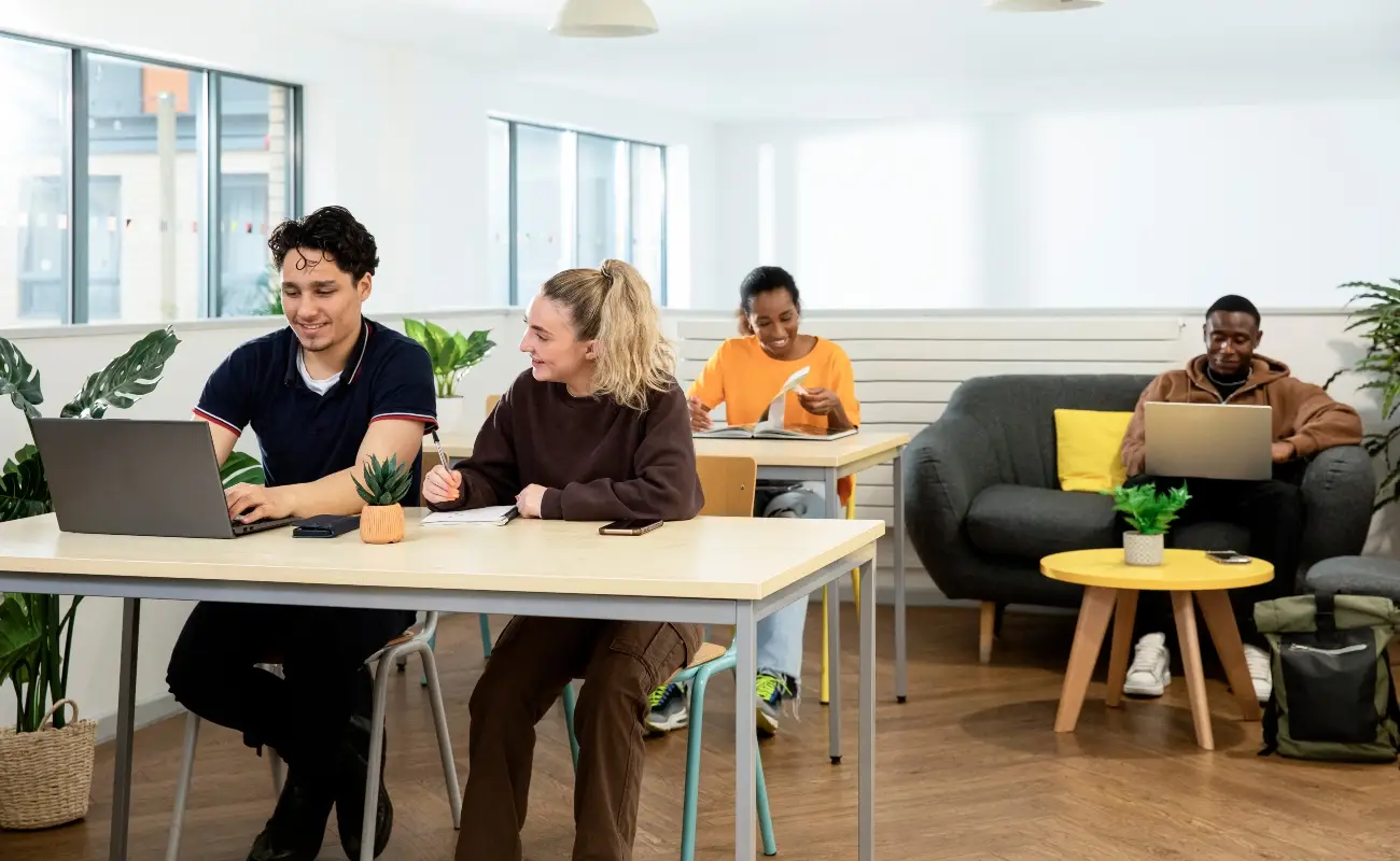 Students in the study area