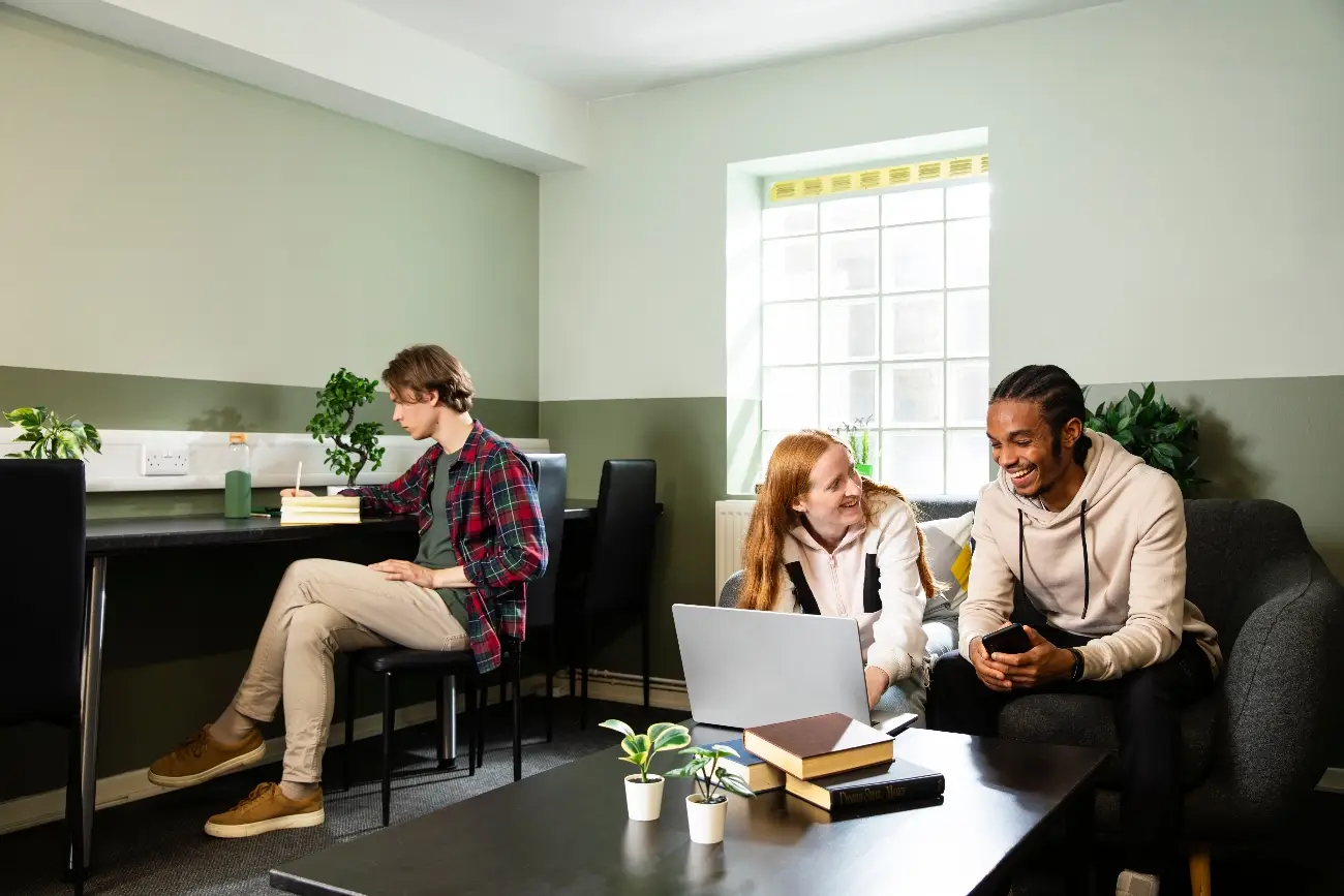 Students in the study area