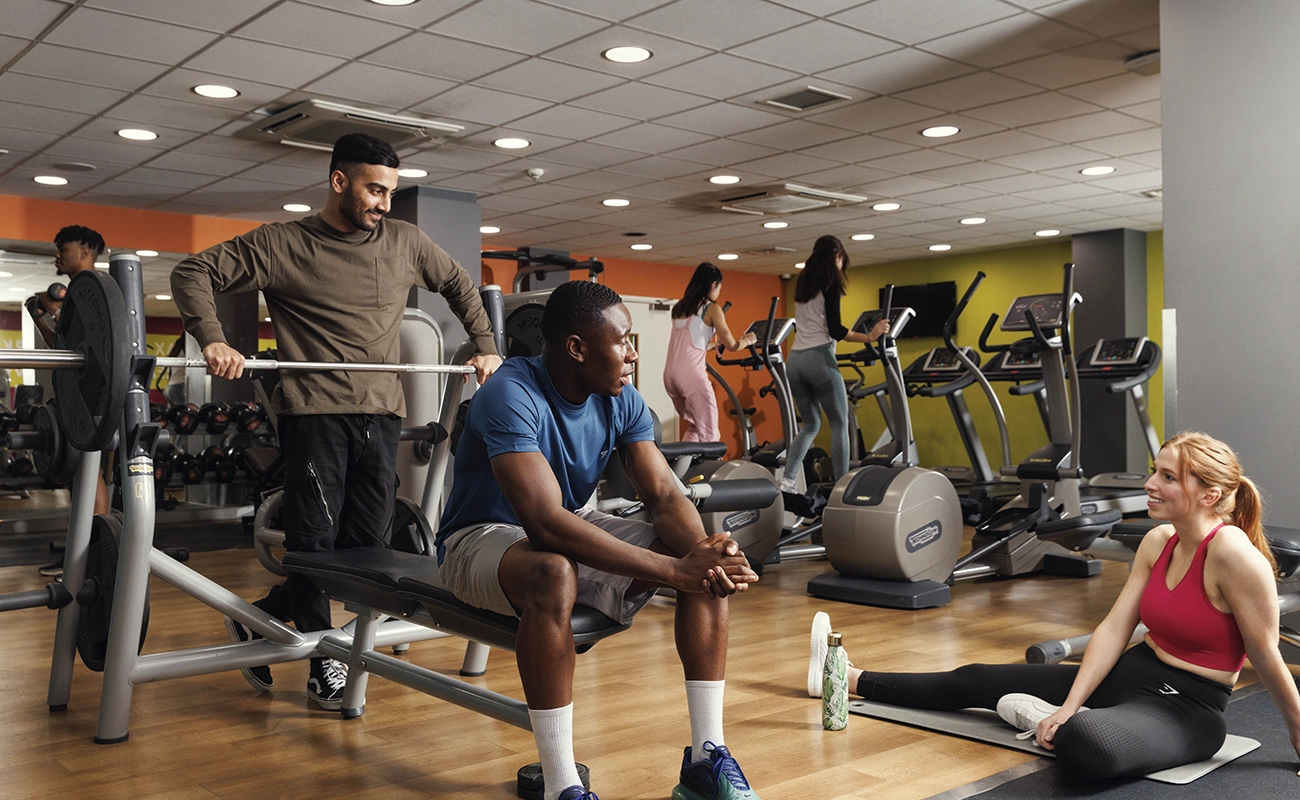 Students in the gym