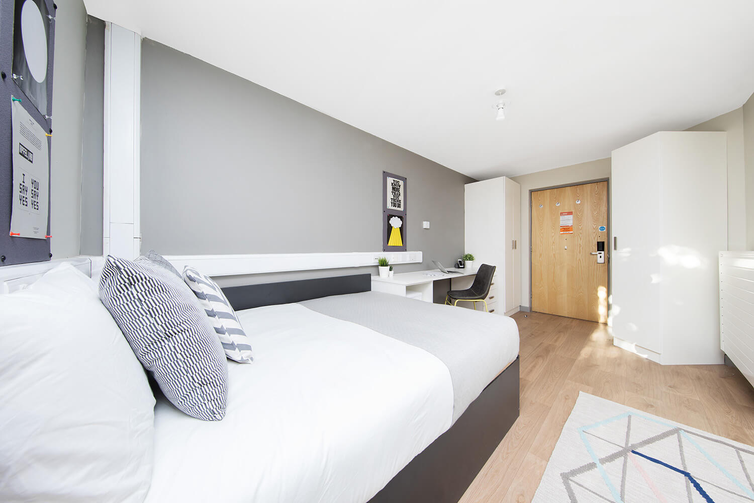 Student accommodation London wheelchair accessible studio room bed