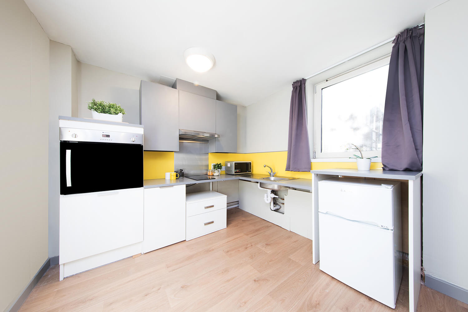 Student accommodation London wheelchair accessible kitchen in a studio room at East Central House