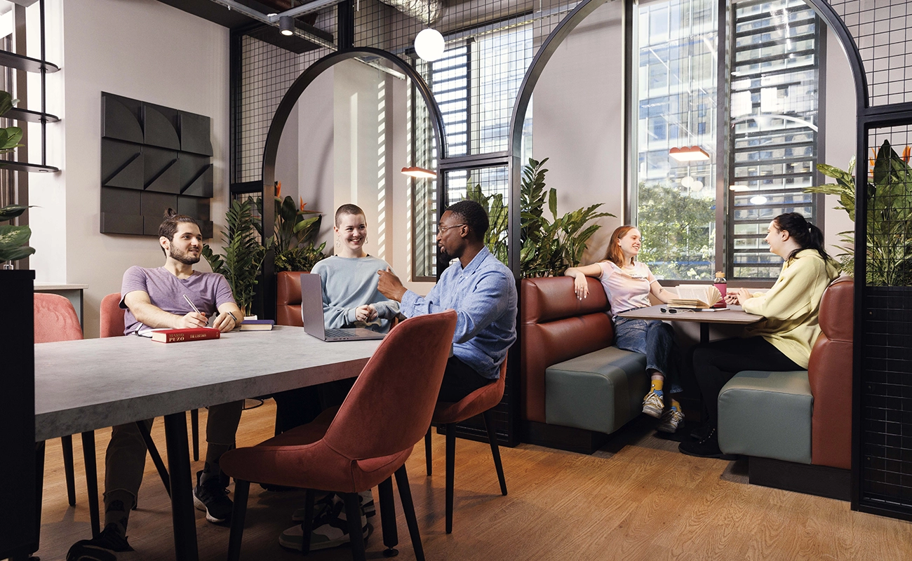 Students in the common room