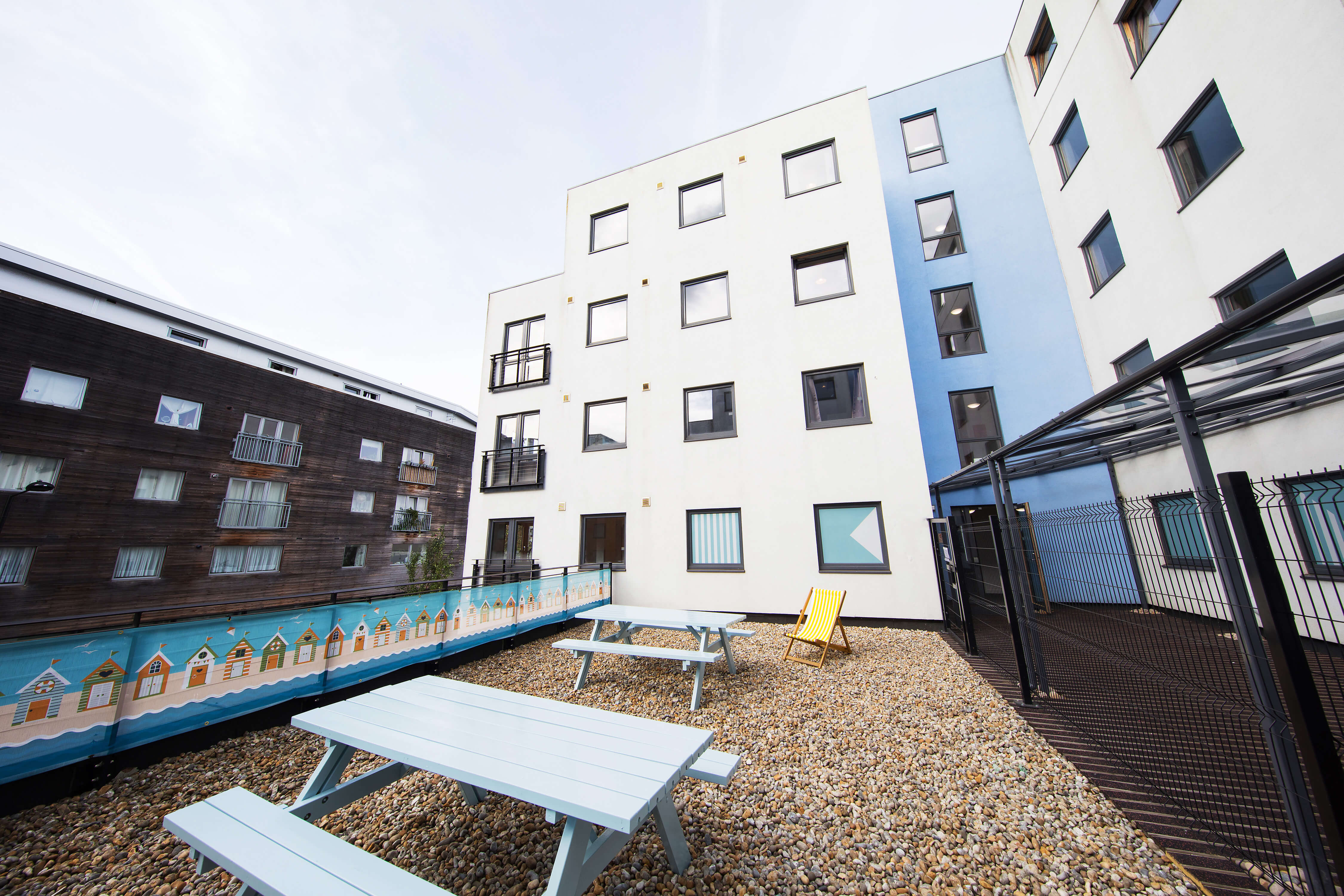 Courtyard benches