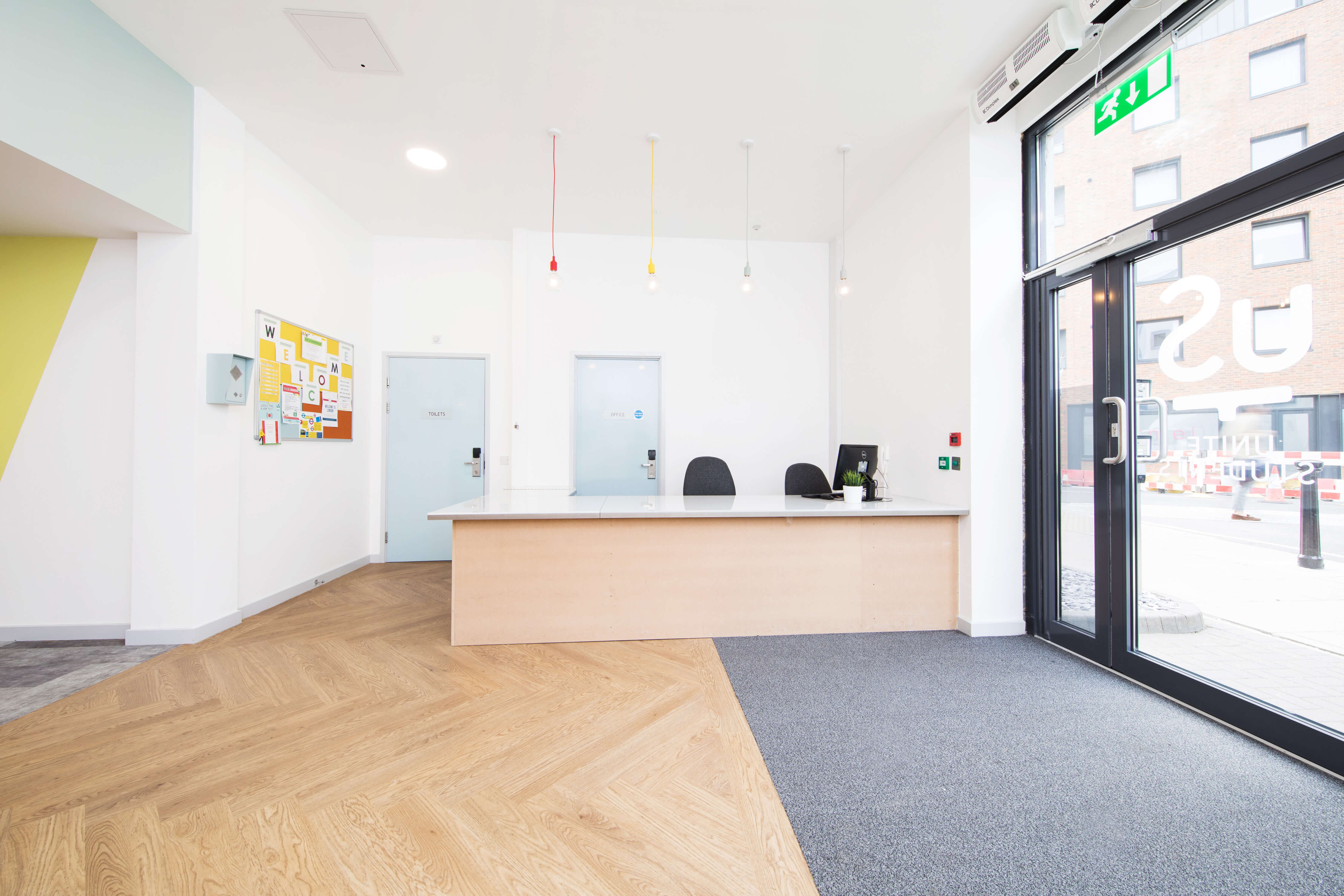 Reception desk and entrance area