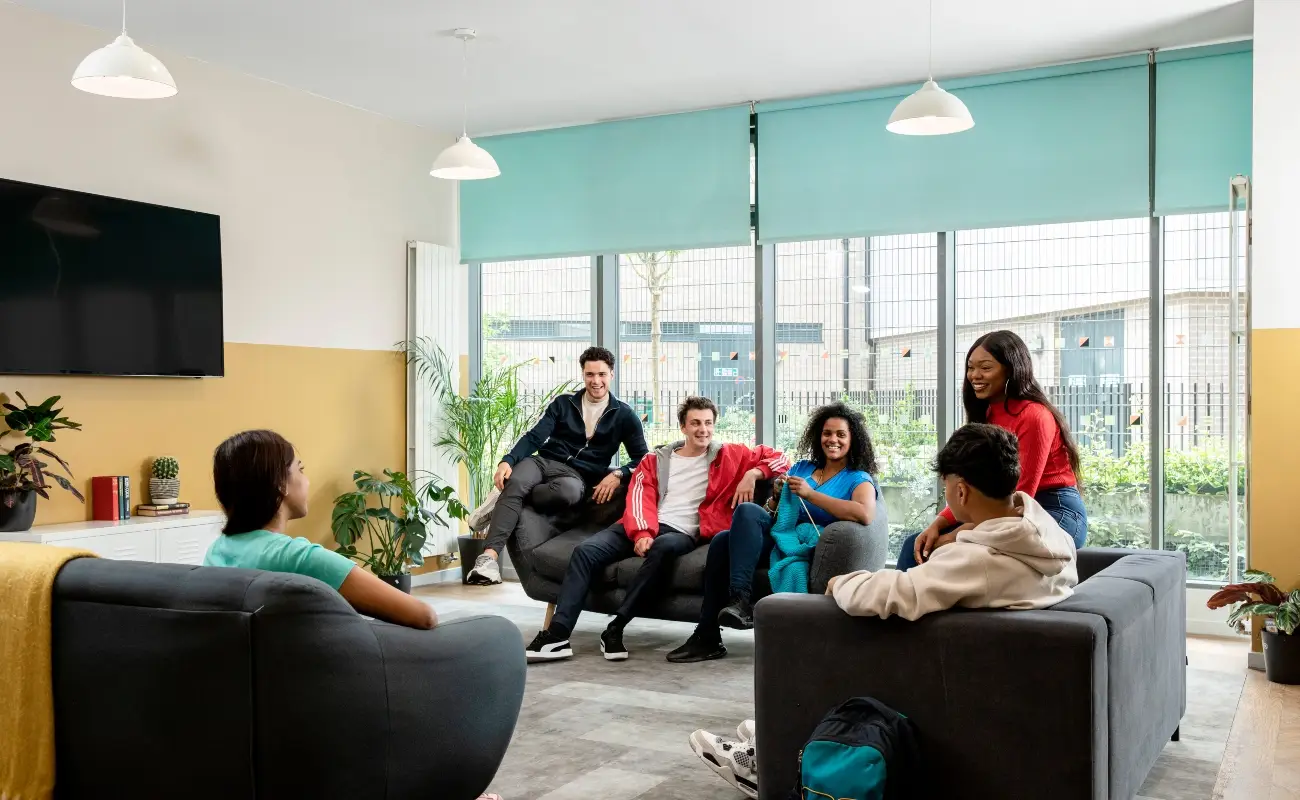 Students in the common room