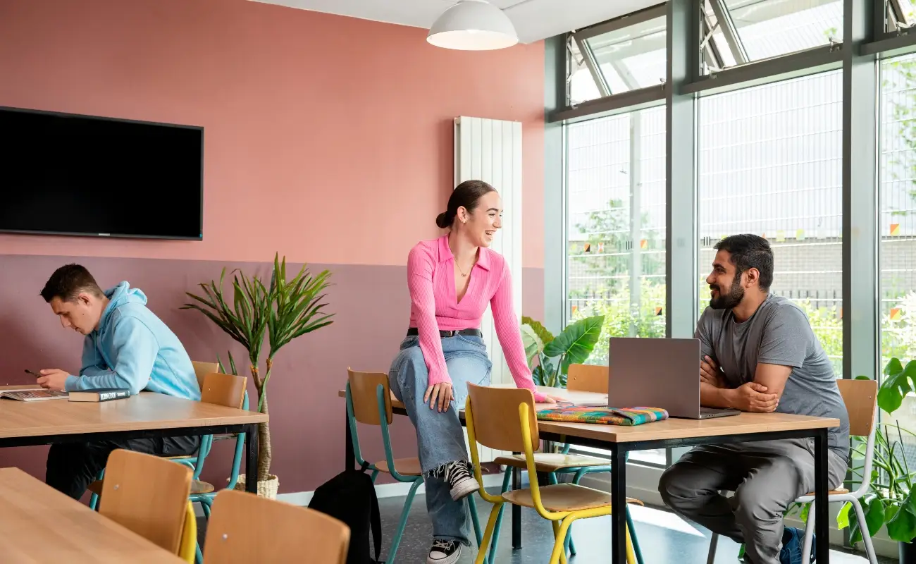 Students in the study area