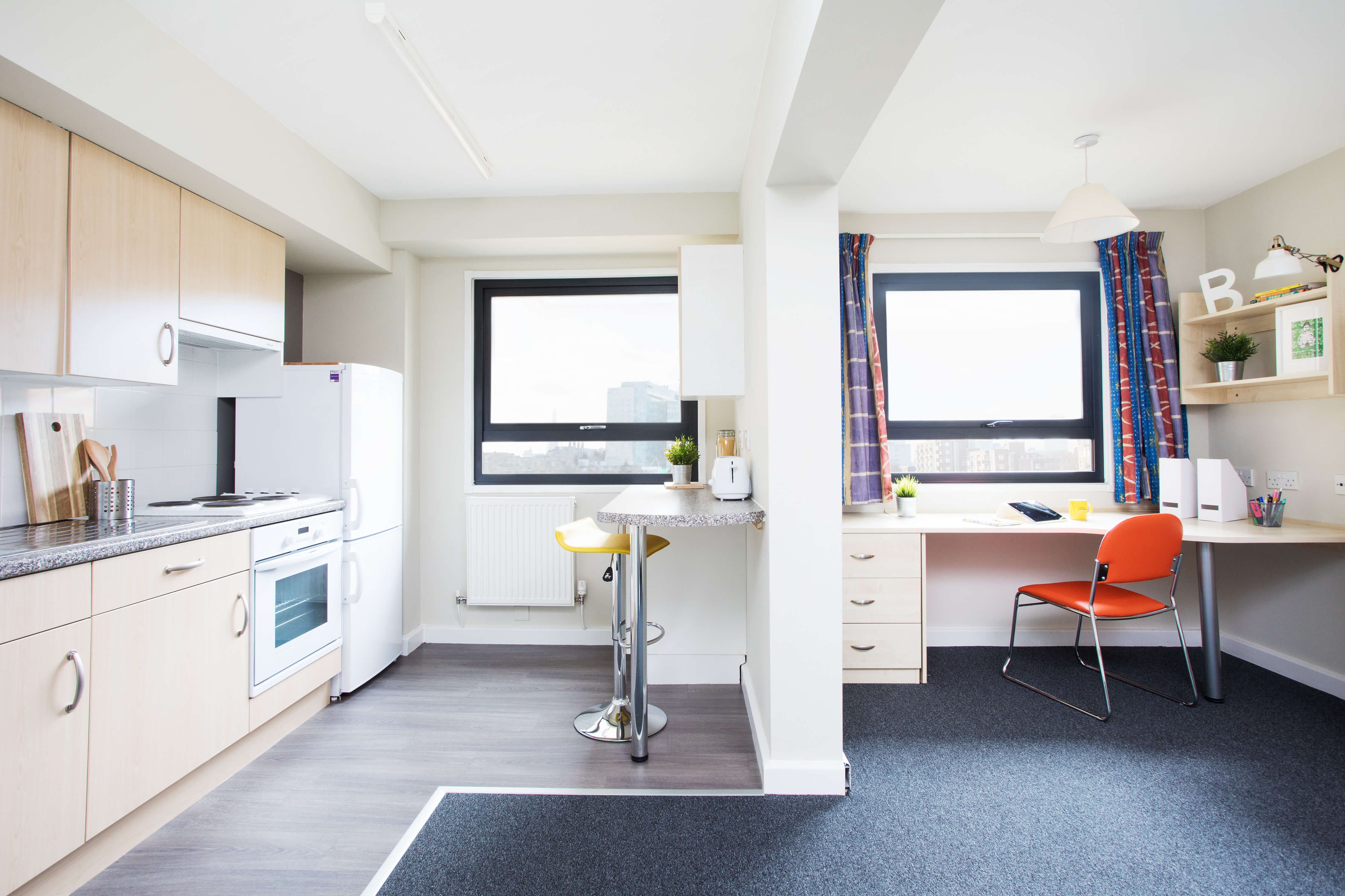 Kitchen and study space