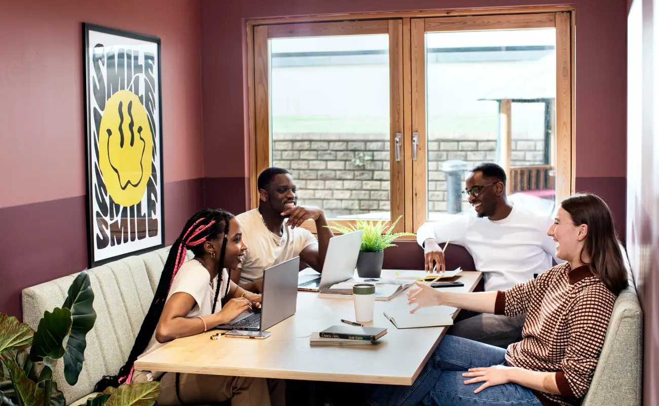 Students in the study area