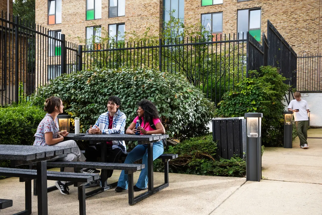 Students in the courtyard