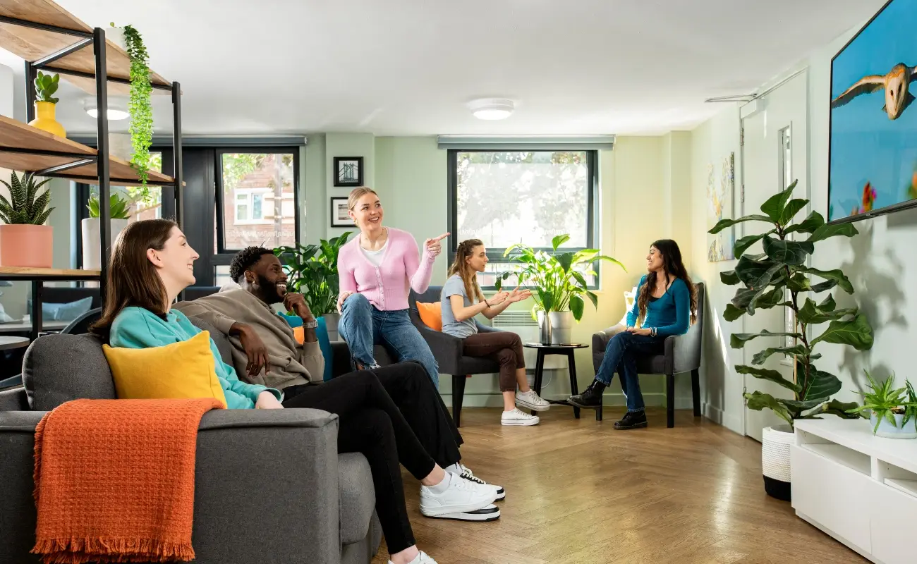 Students in the common room