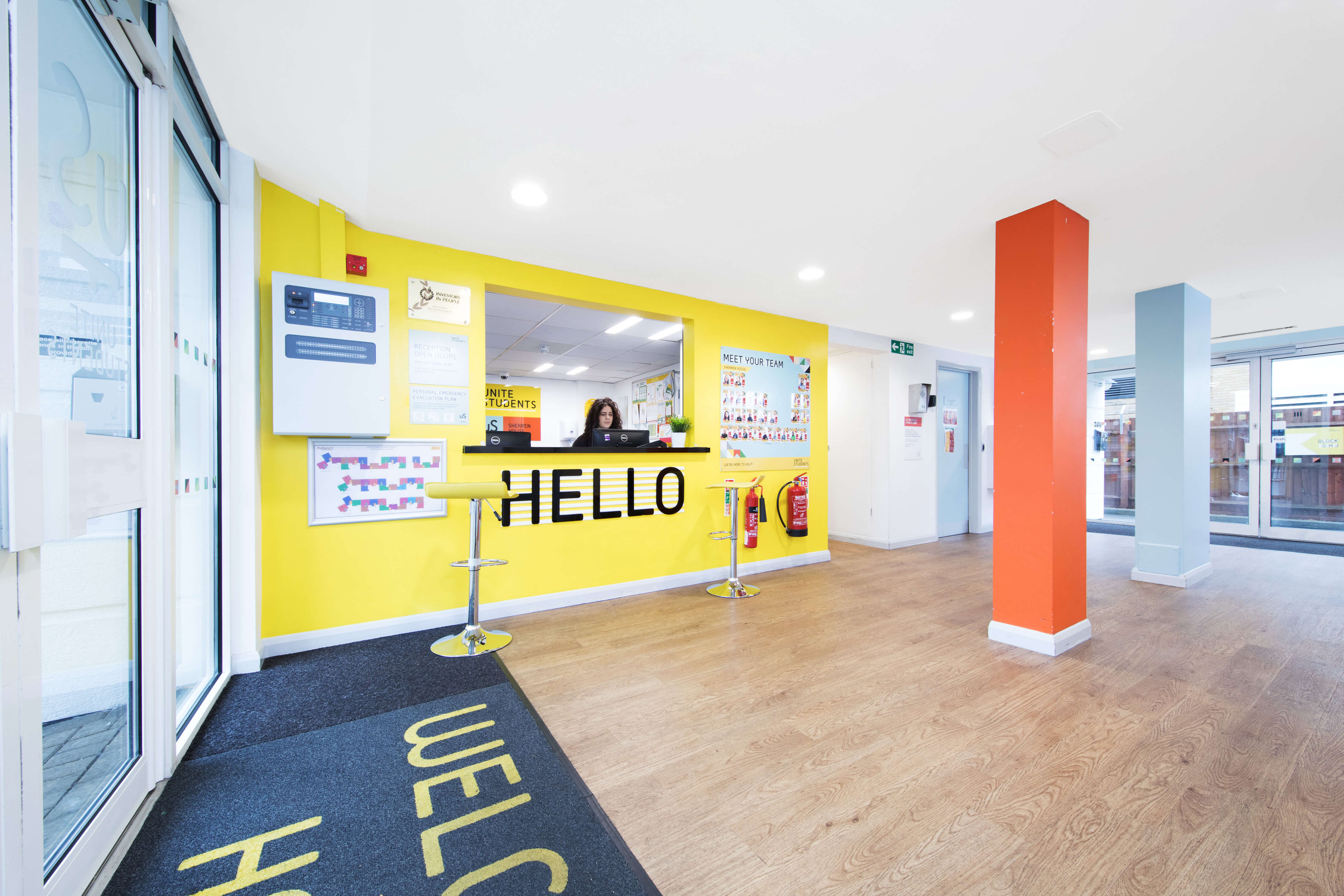 Reception area at Sherren House