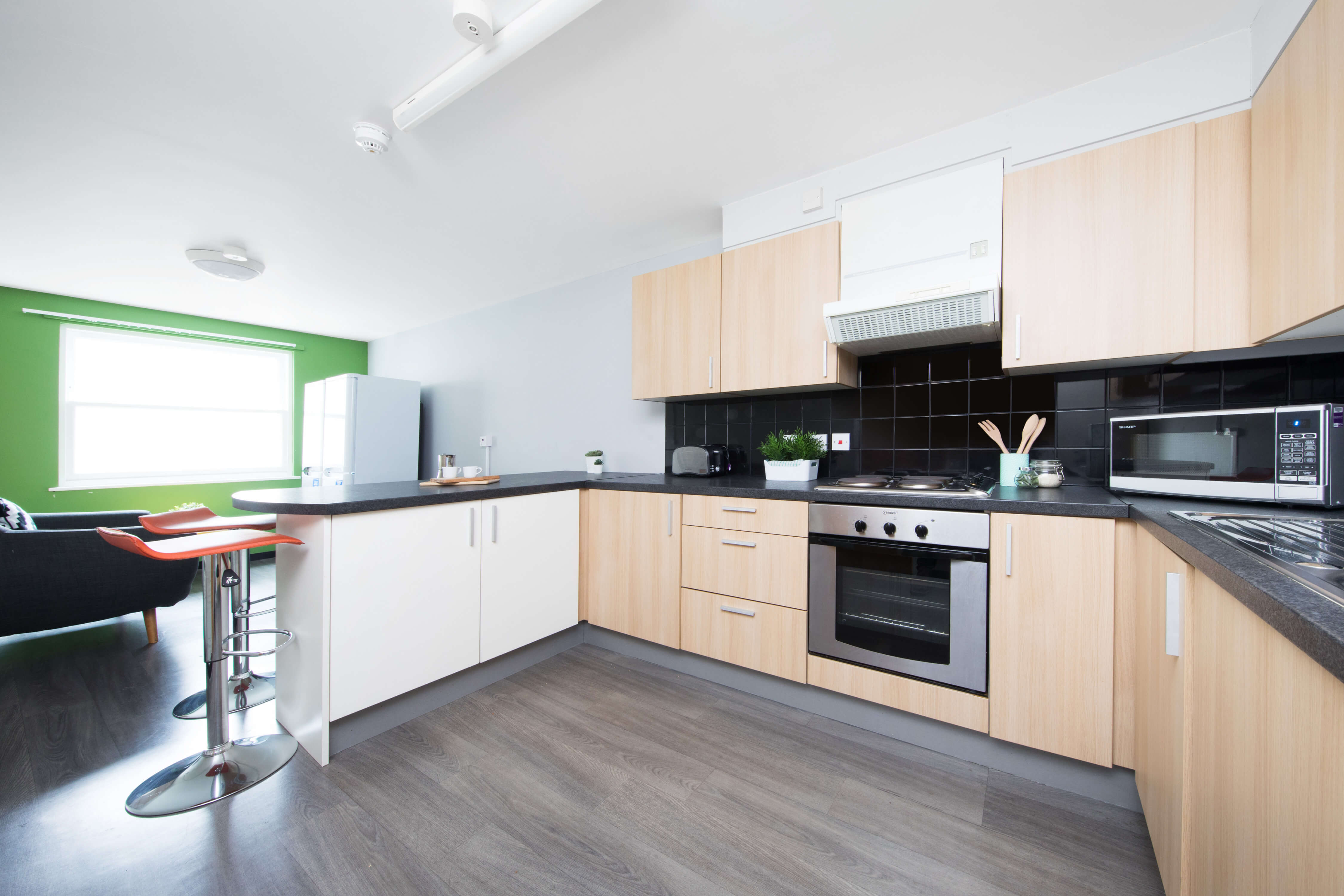 Shared kitchen area at Sherren House