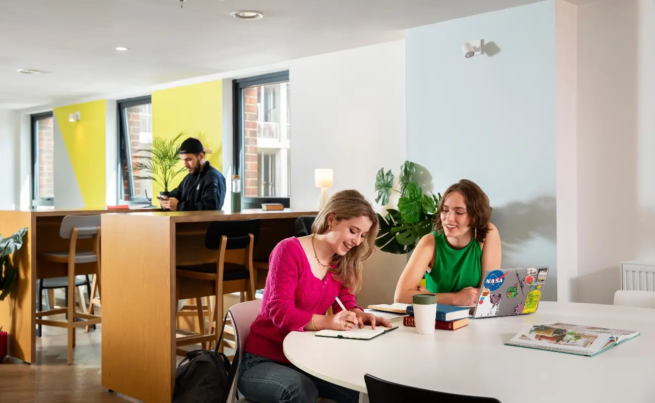 Students in the study area