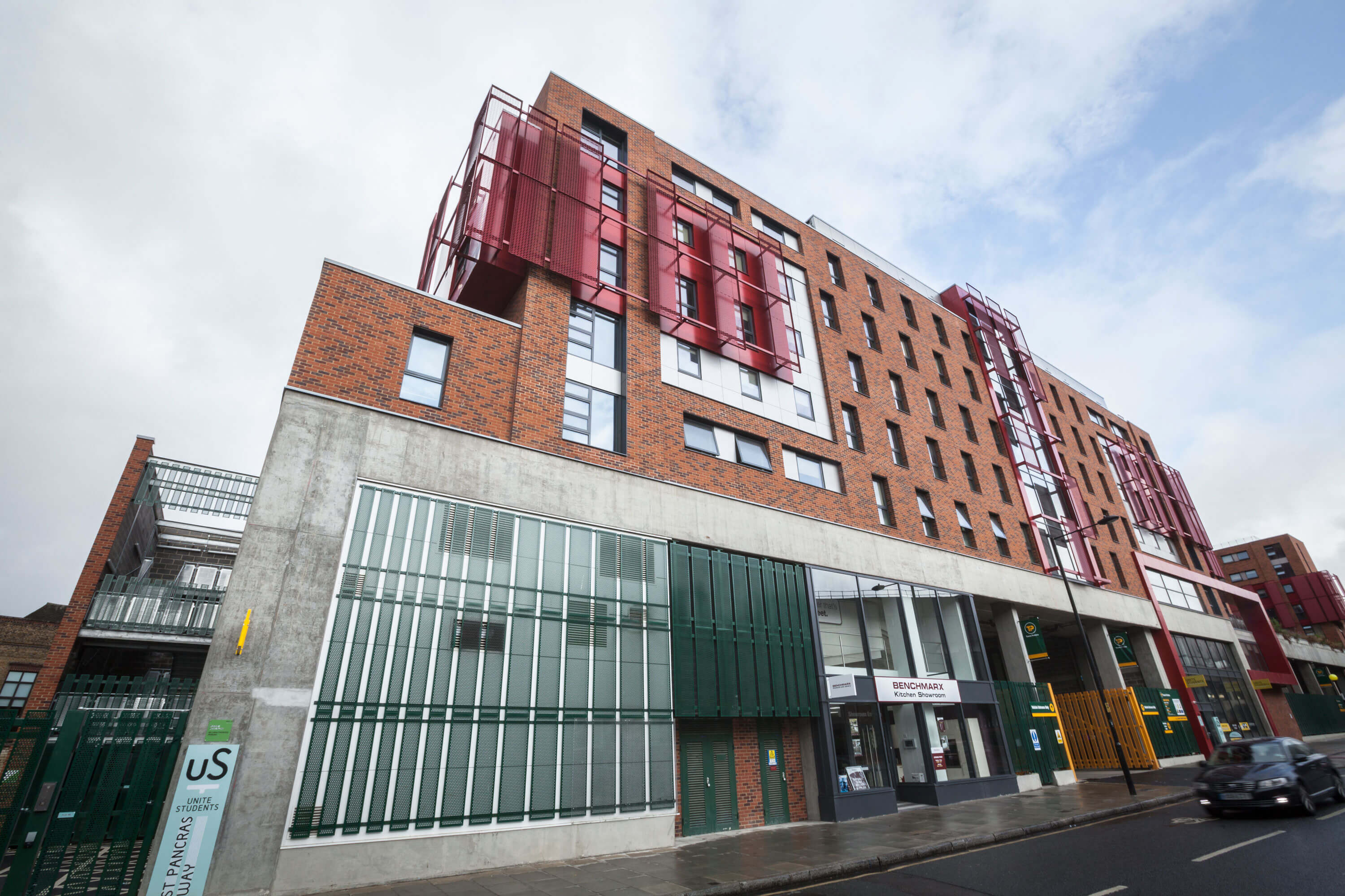 Unite Students accommodation at St Pancras Way in London