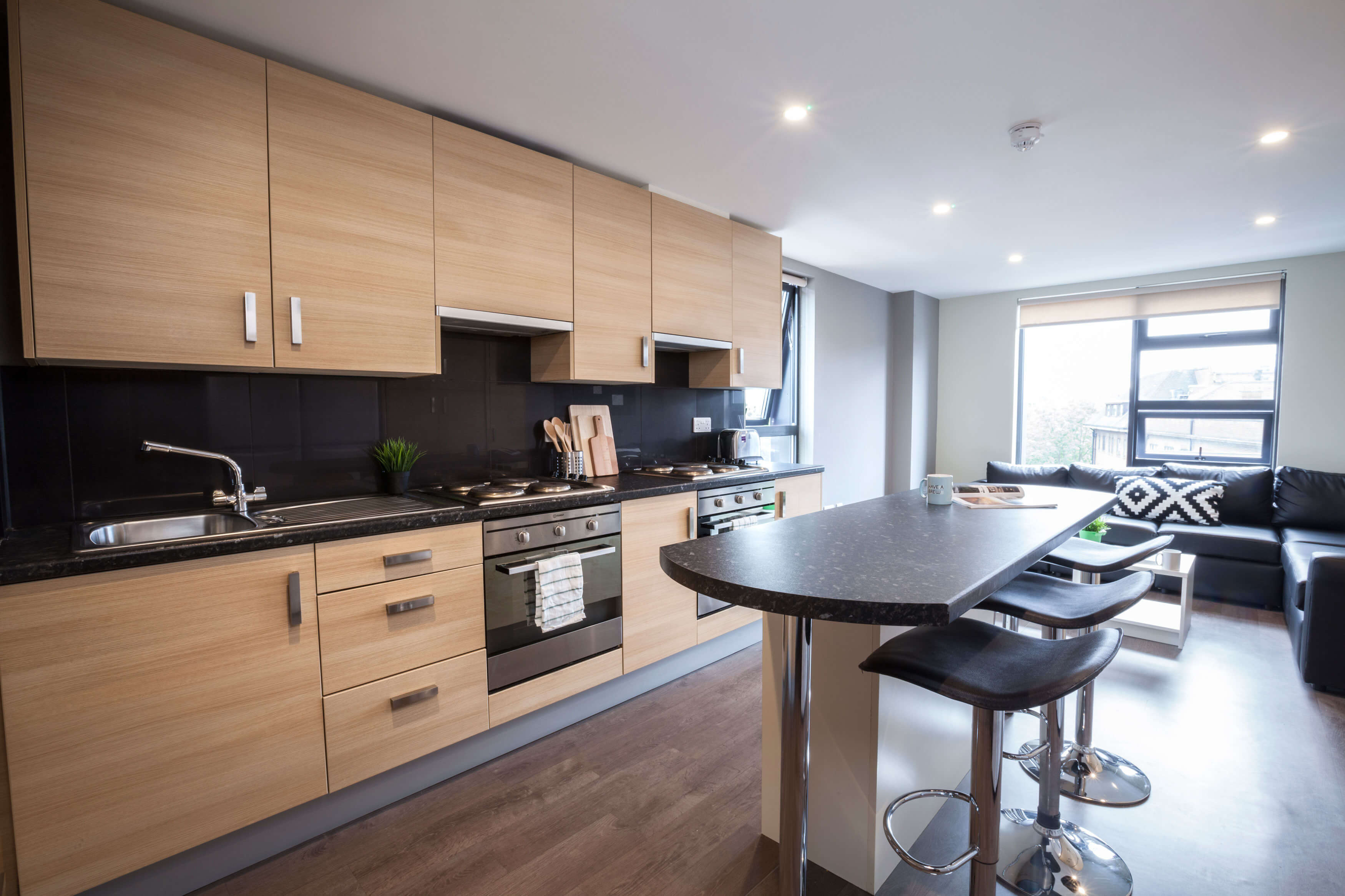 Shared kitchen area at St Pancras Way