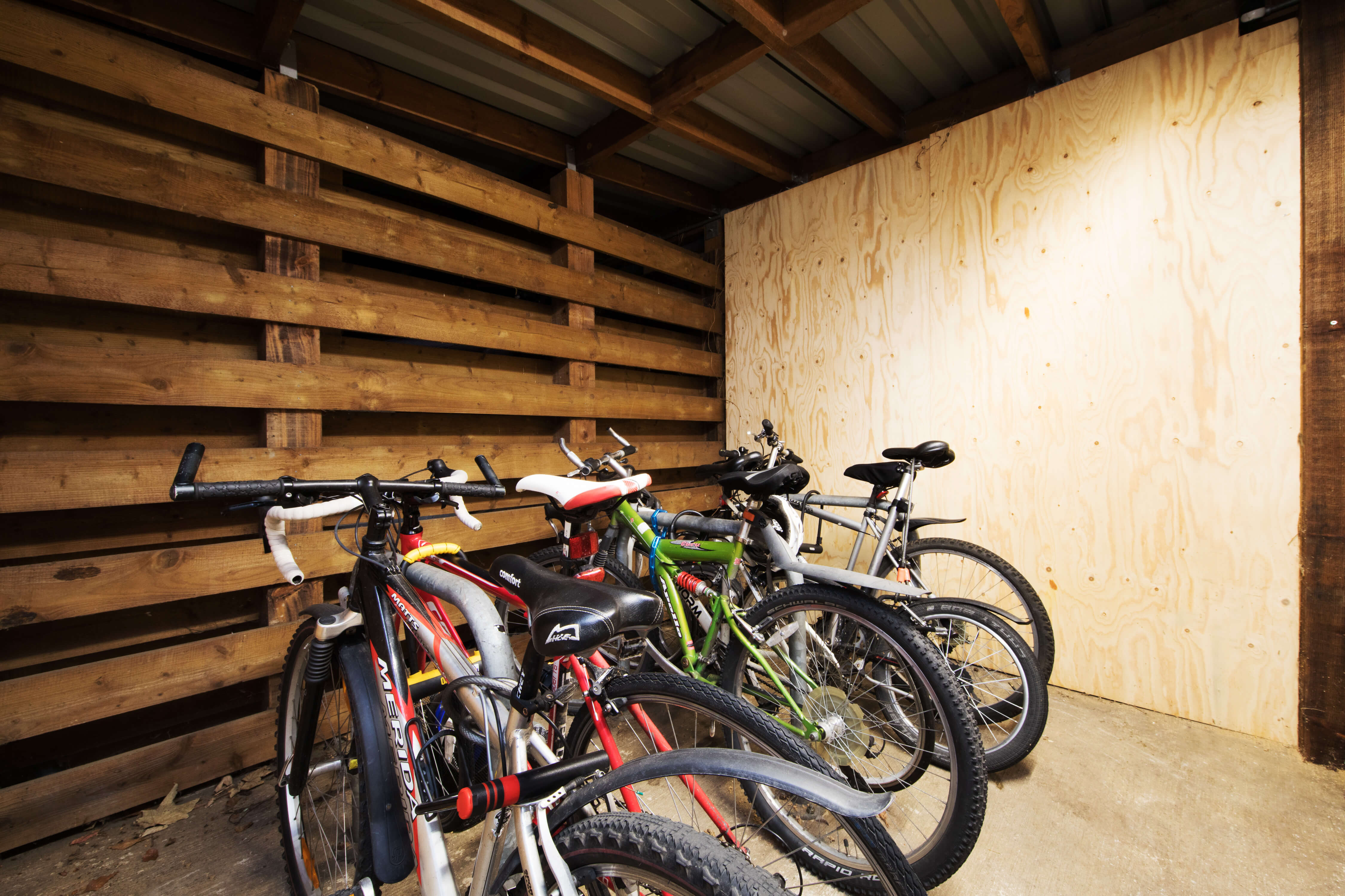 Bike storage area at Station Court