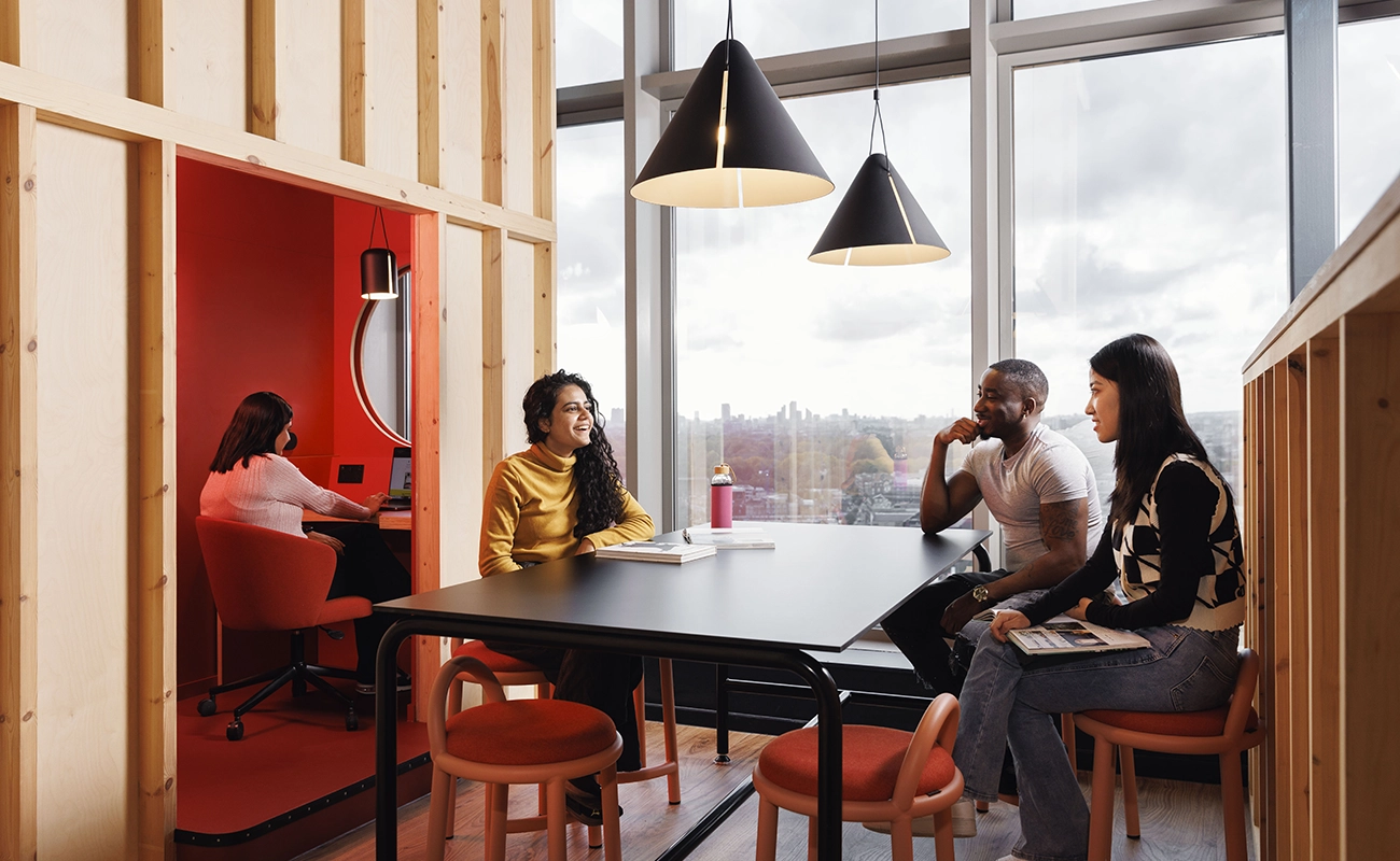 Students in the sky lounge