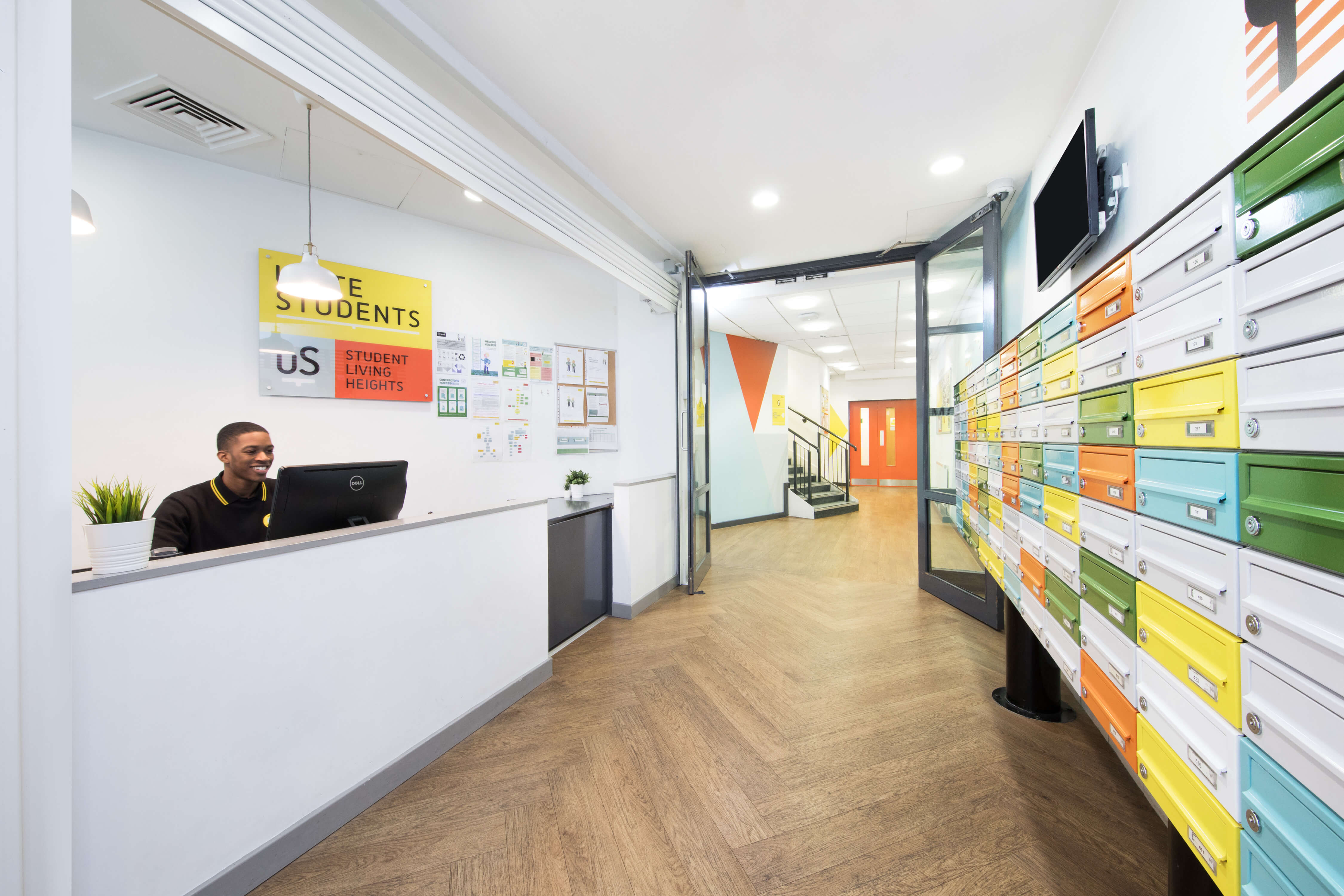 Reception area at Student Living Heights